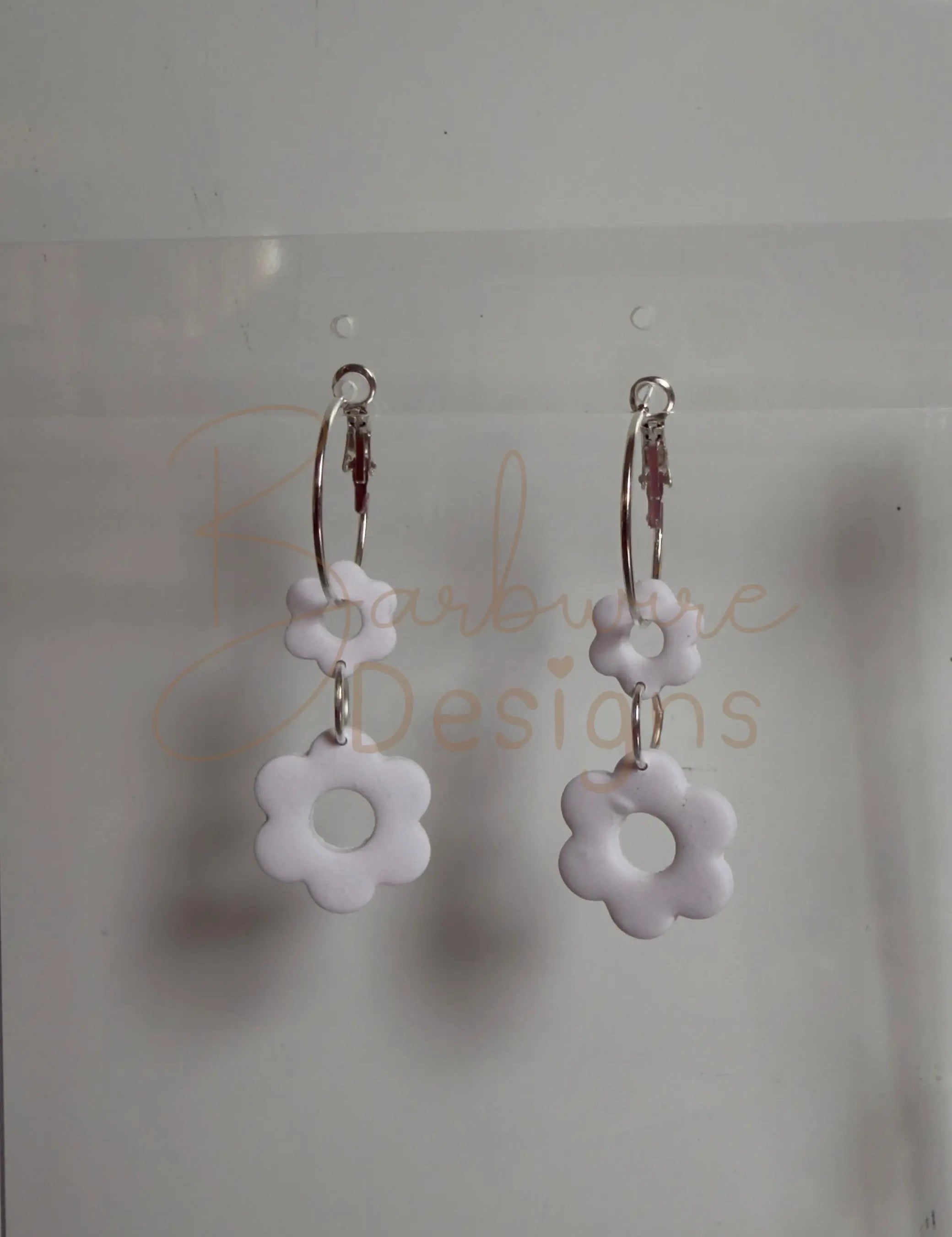 Flower Spinning Ear Rings Barb Wire Designs