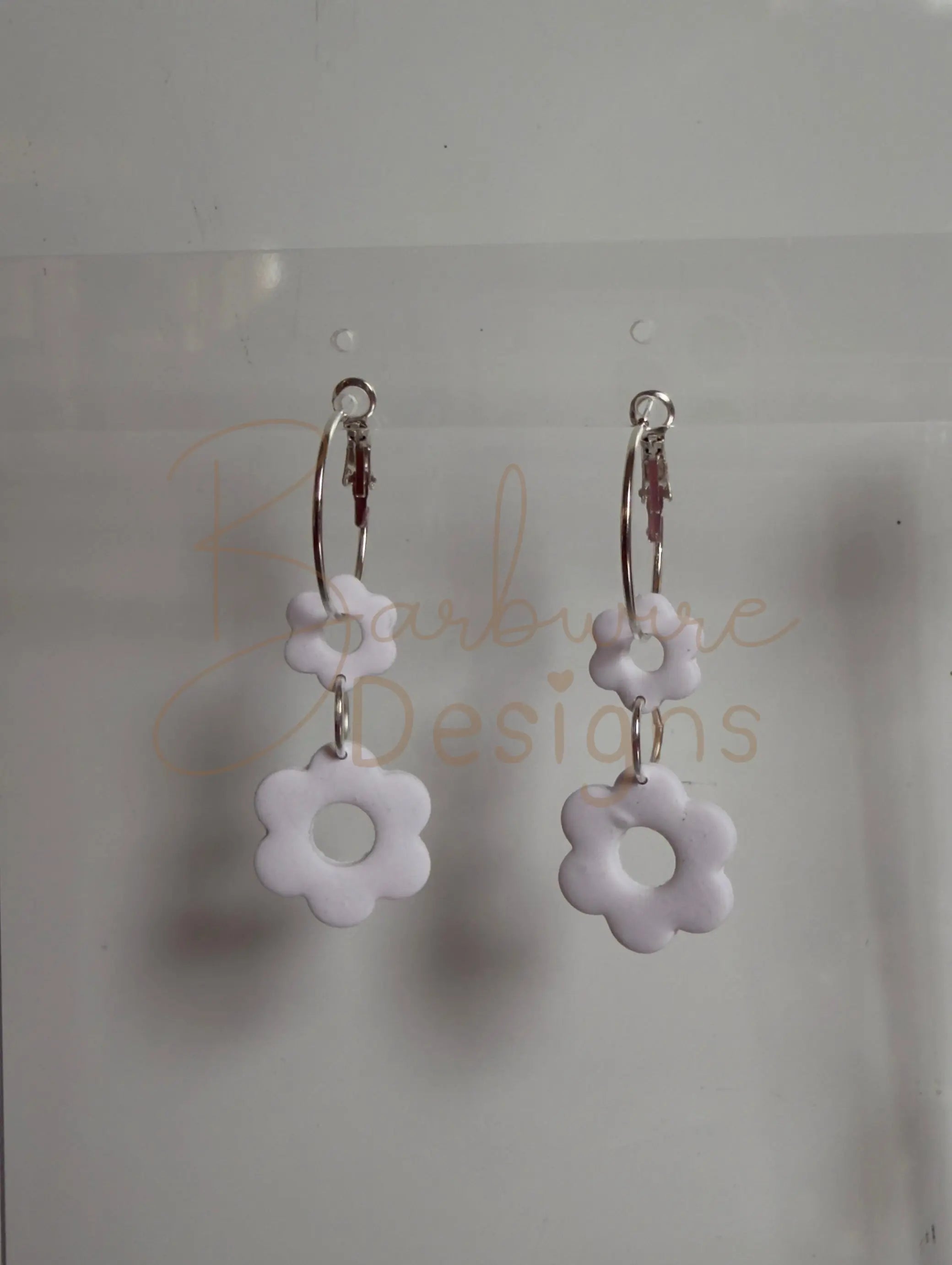 Flower Spinning Ear Rings Barb Wire Designs