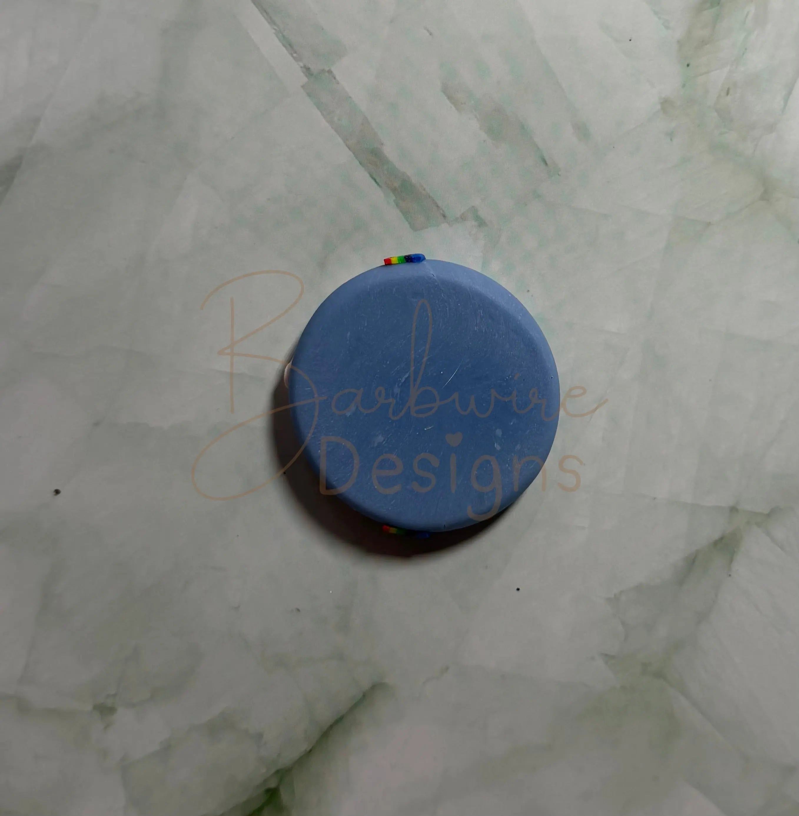 Blue sky cloud rainbow Calming Worry Stone for Anxiety | Sensory Worry Stone Flat Back Barb Wire Designs