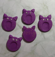 Purple Monster Calming Worry Stone for Anxiety | Sensory Worry Stone flat back Barb Wire Designs