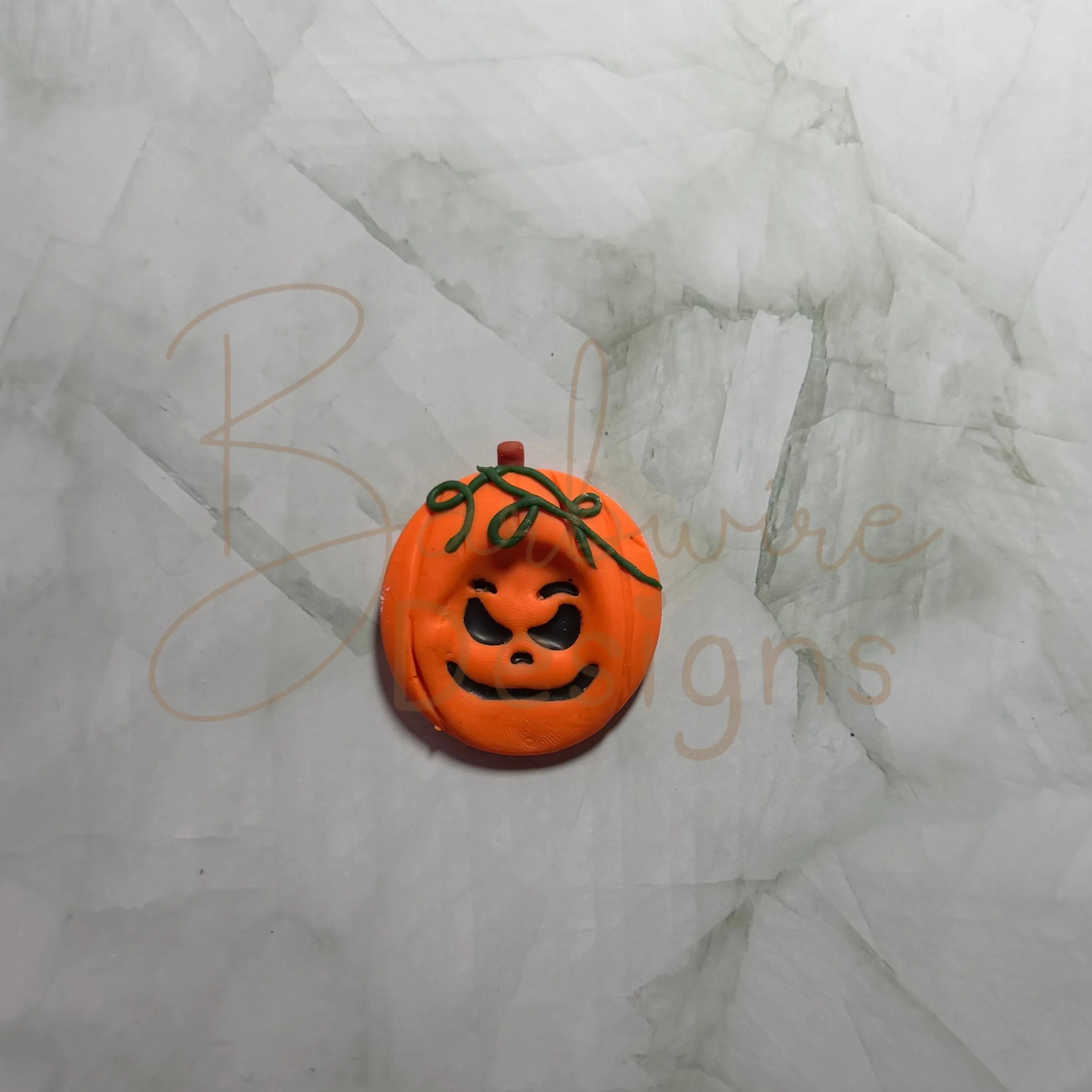 Pumpkin Calming Worry Stone for Anxiety | Sensory Worry Stone Swirl Back Barb Wire Designs