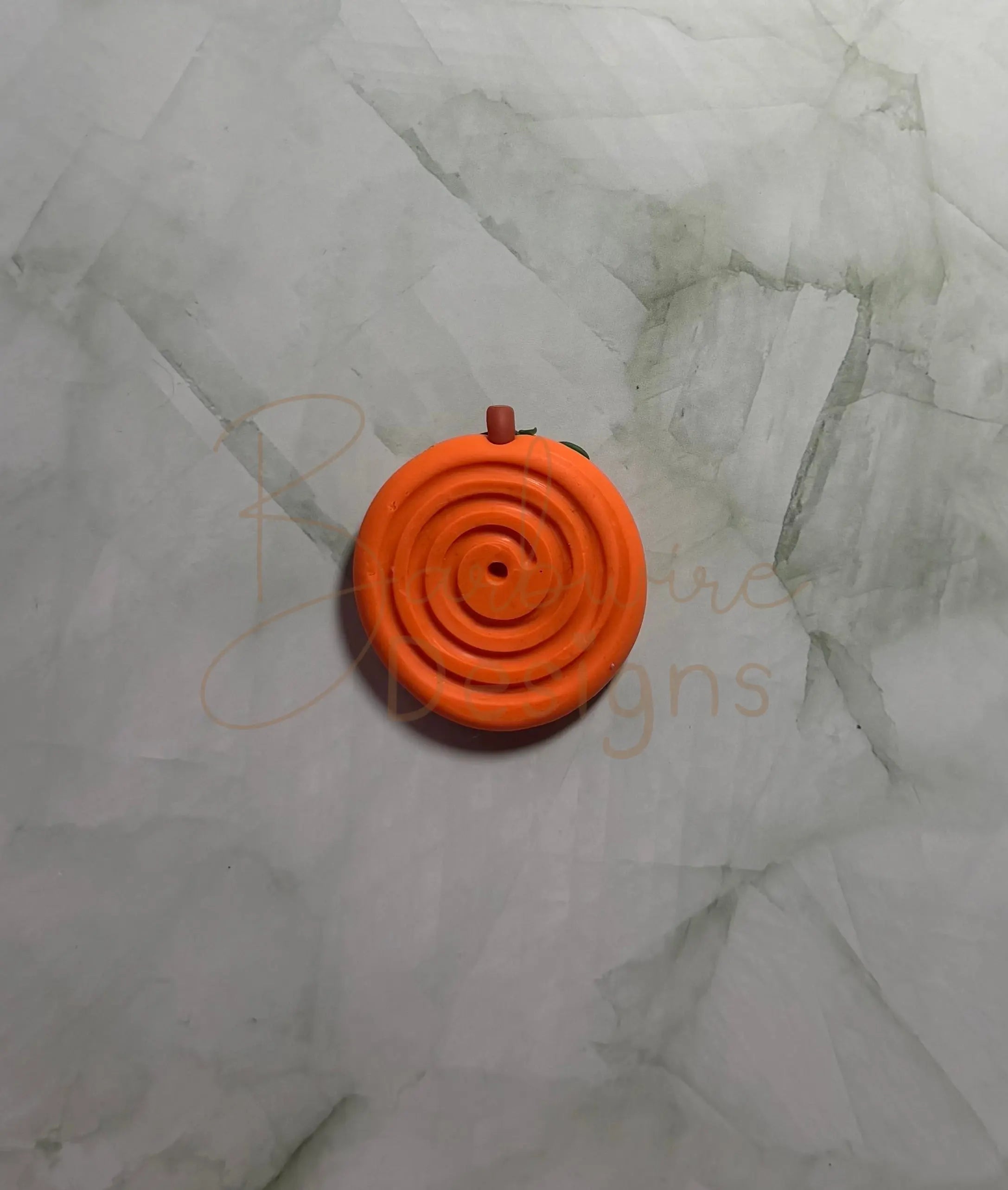 Pumpkin Calming Worry Stone for Anxiety | Sensory Worry Stone Swirl Back Barb Wire Designs
