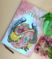 Western Boots hat and Lassoo PU Leather Notebook