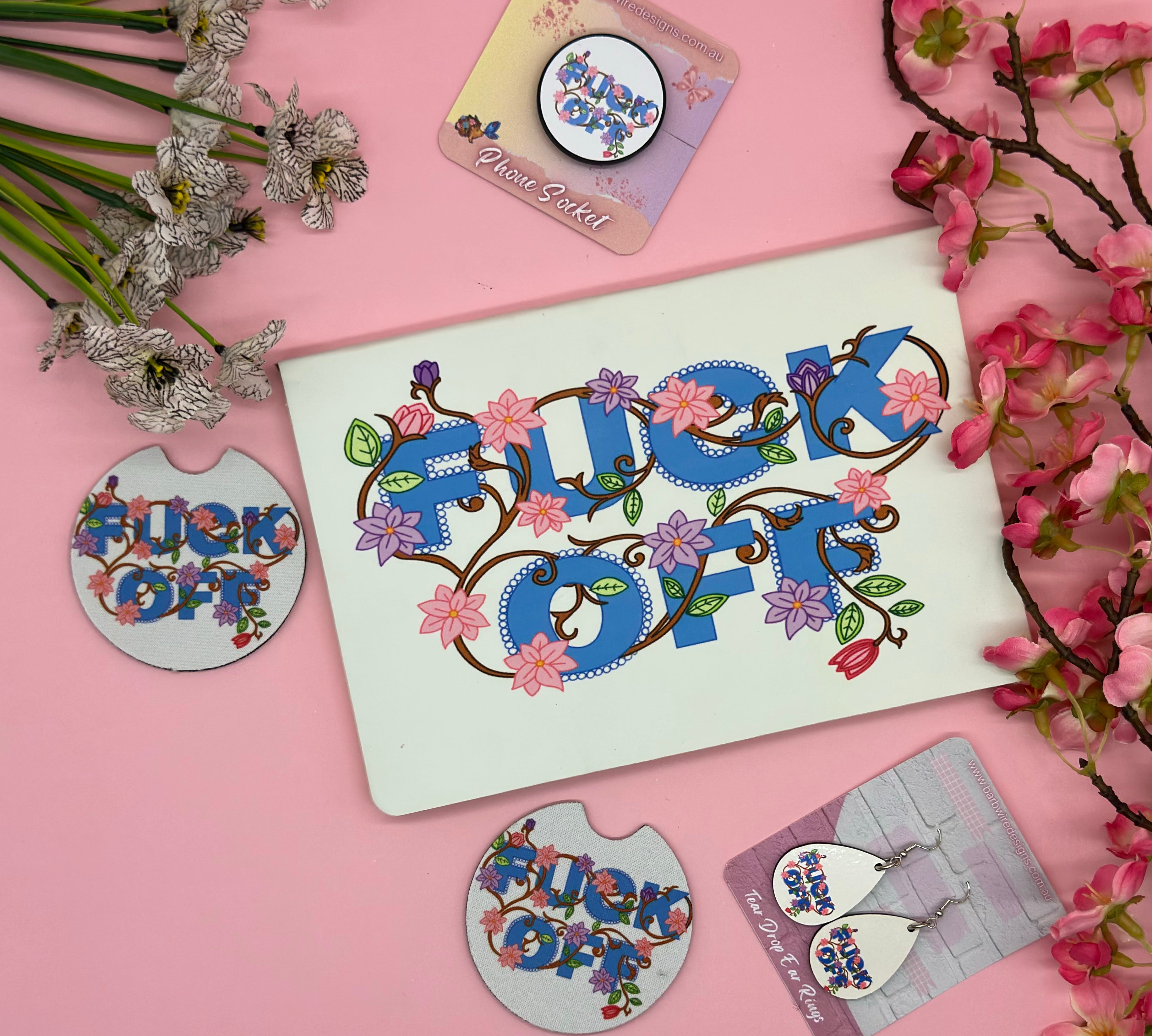 Aussie Slang (Swear Word) Gift Set 1 Barb Wire Designs