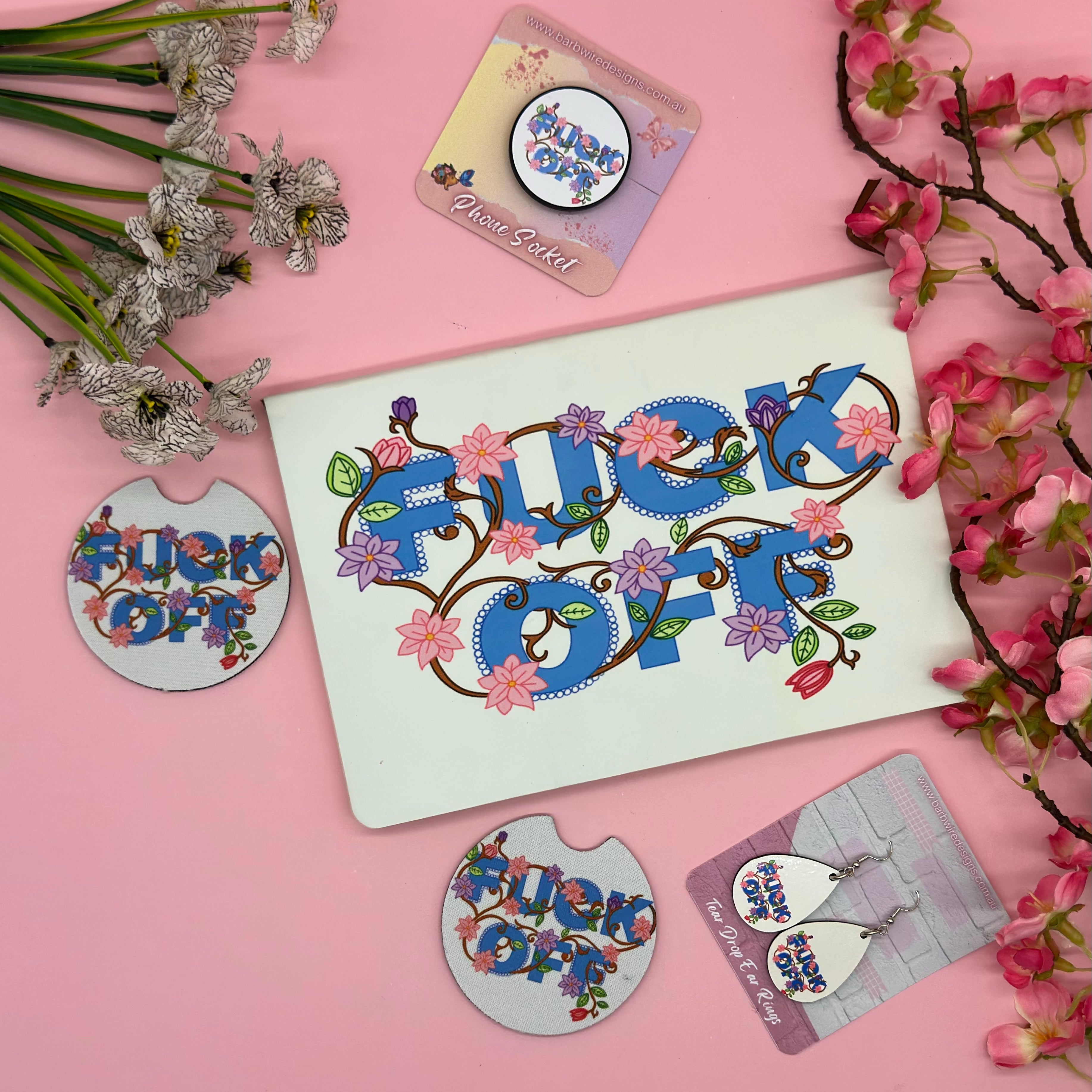 Aussie Slang (Swear Word) Gift Set 1 Barb Wire Designs
