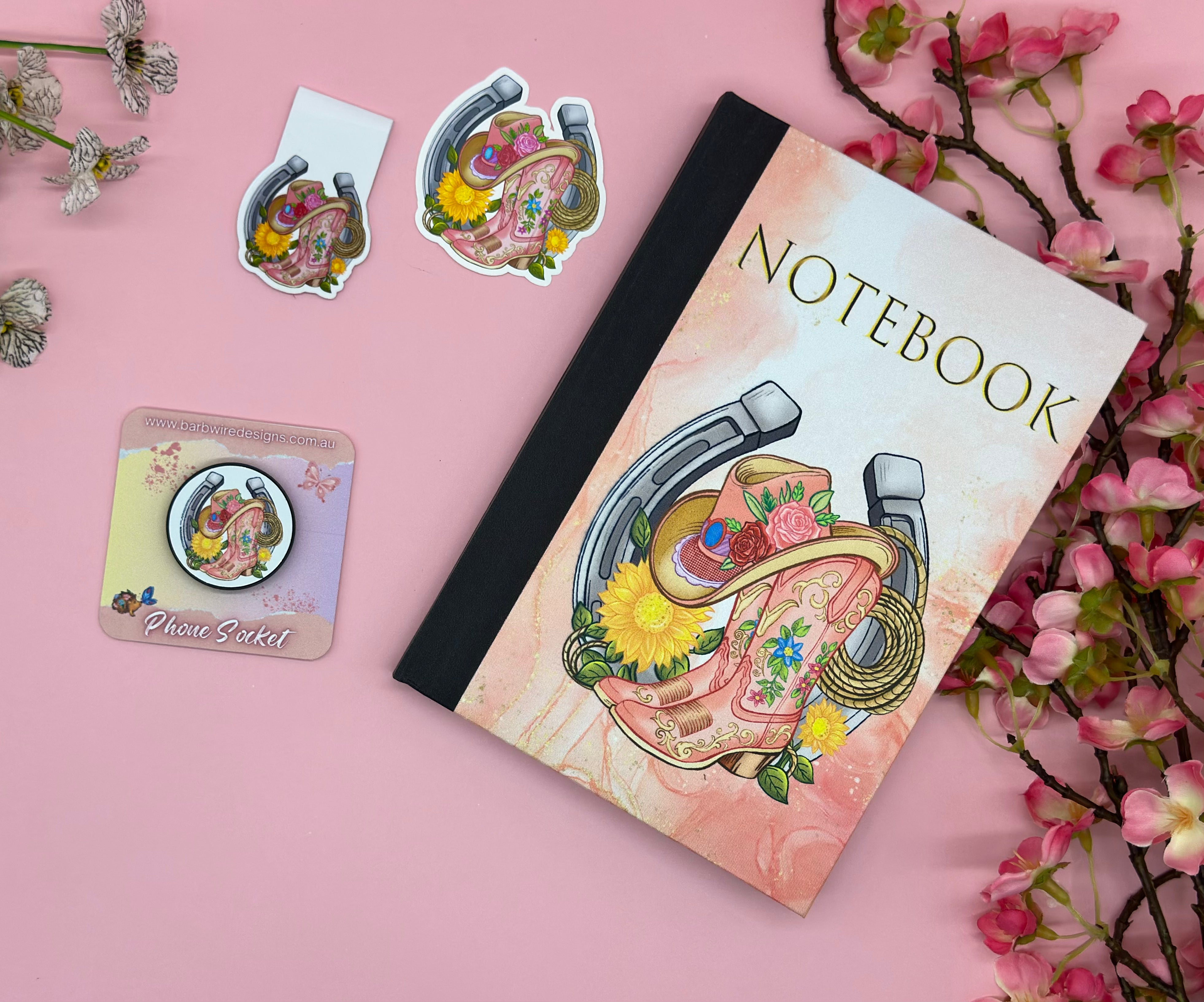 Western Boots Gift Set 2 Barb Wire Designs