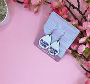 FUCK OFF Sublimation Ear Rings