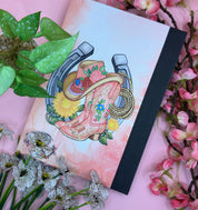 Western Boots hat and Lassoo Fabric Notebook