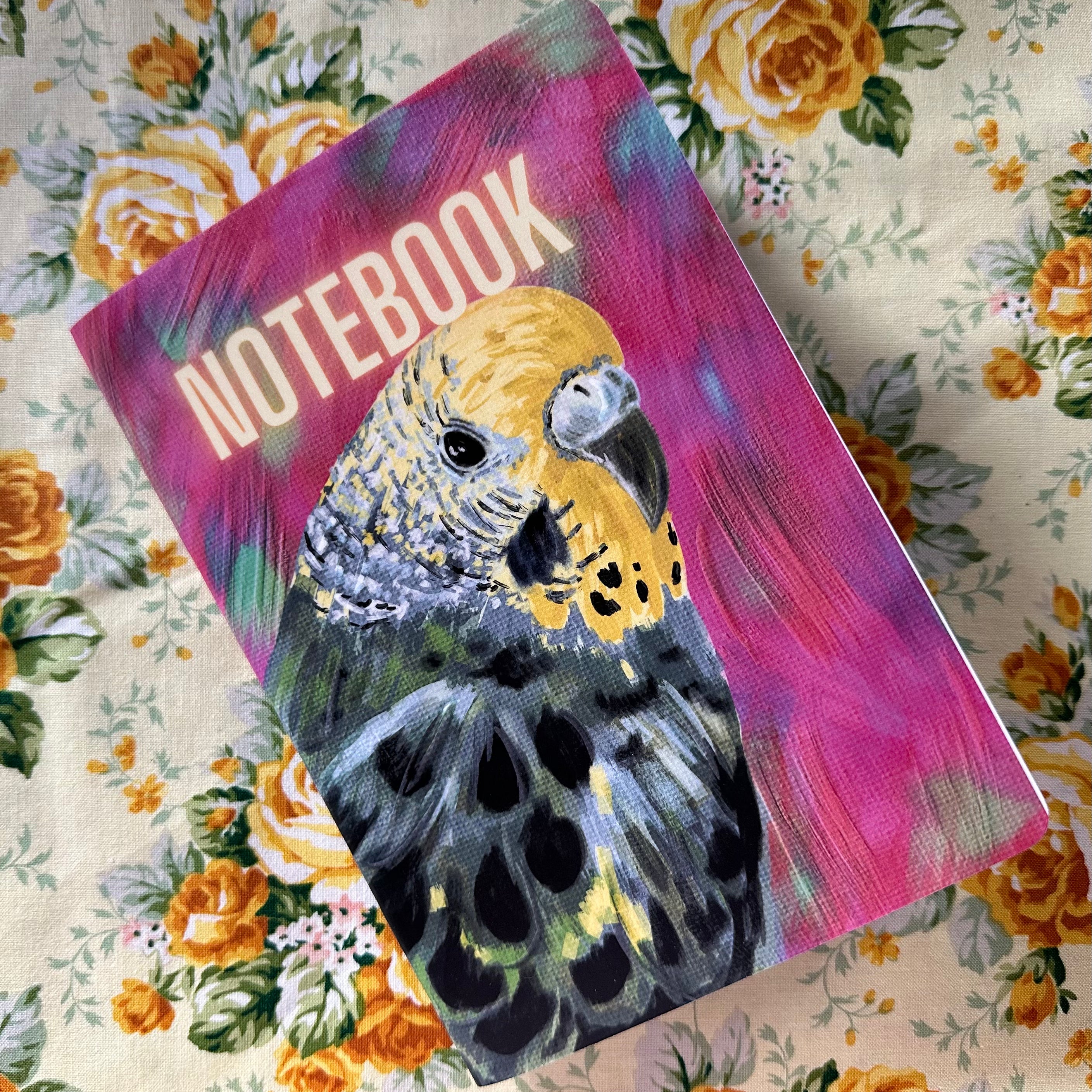 Budgie Handmade Notebook Barb Wire Designs