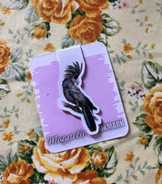 Red Tail Cockatoo Magnetic Bookmark
