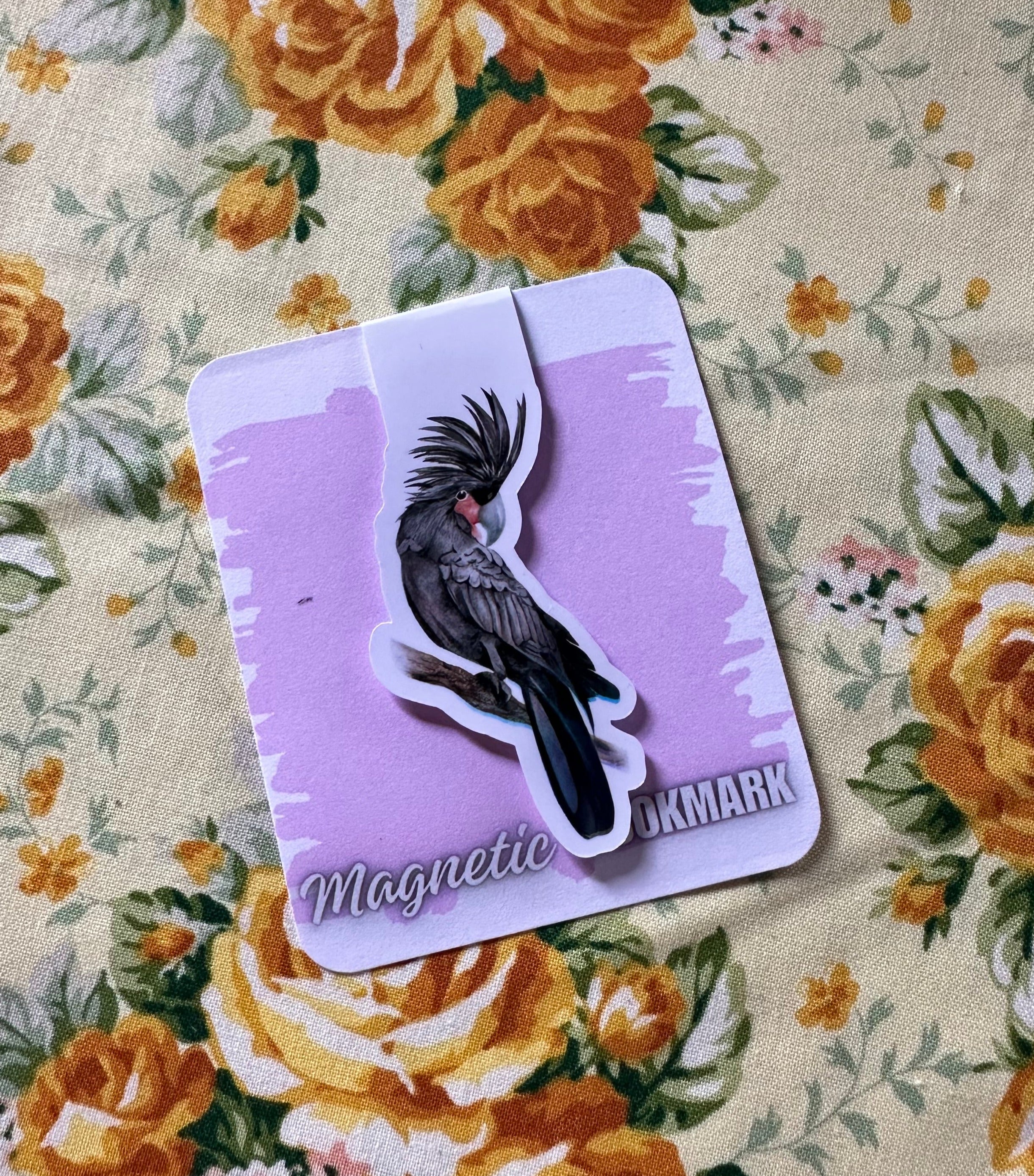 Red Tail Cockatoo Magnetic Bookmark