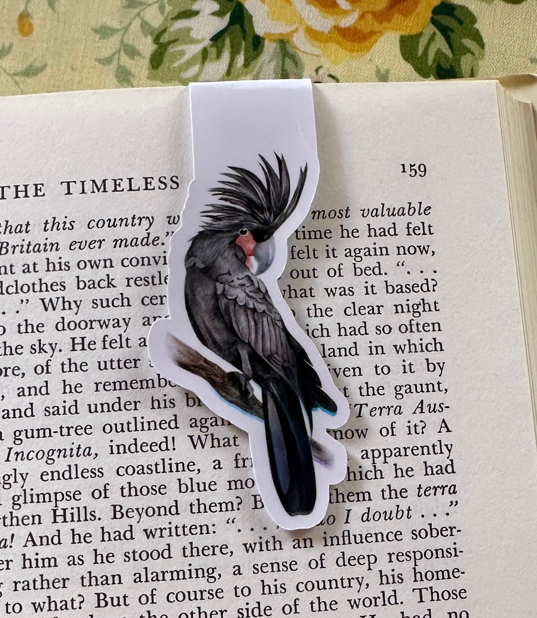 Red Tail Cockatoo Magnetic Bookmark