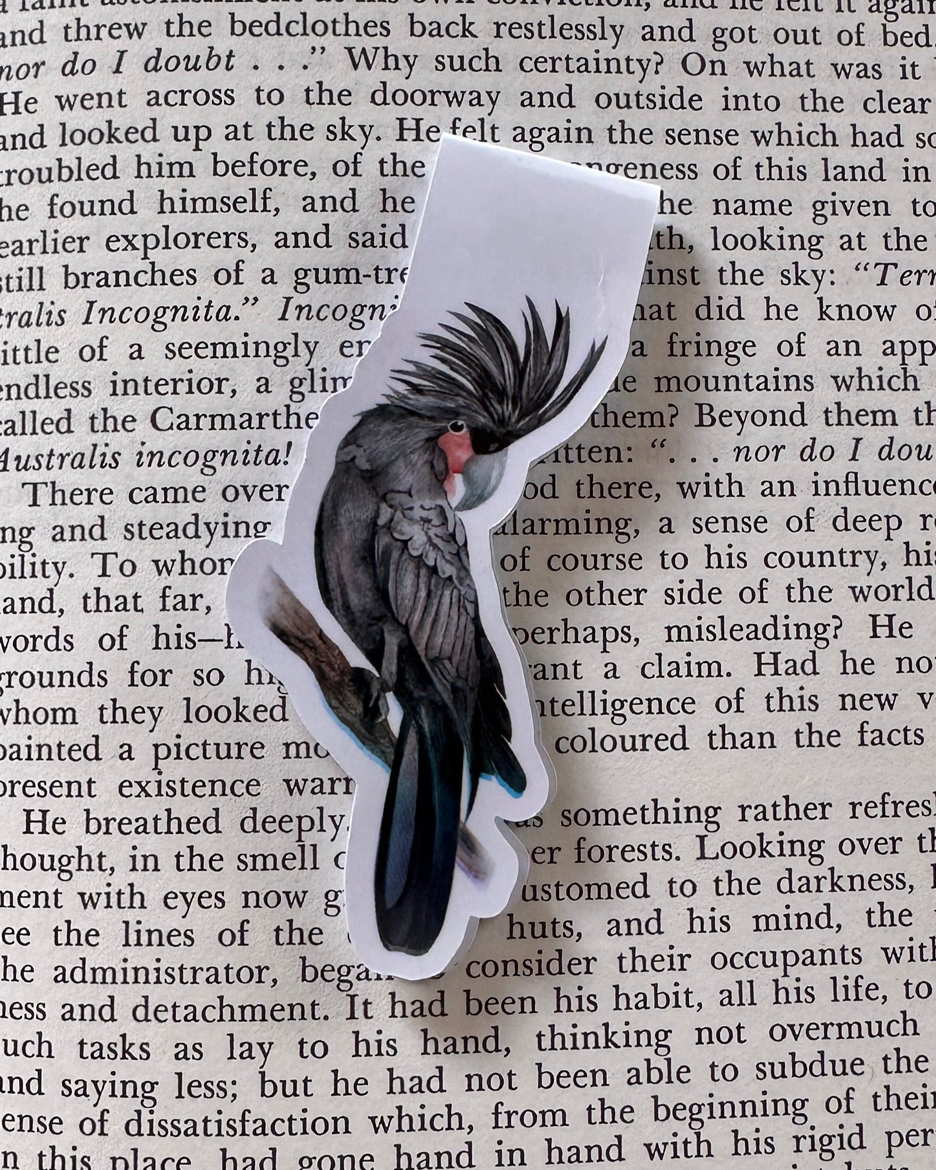 Red Tail Cockatoo Magnetic Bookmark