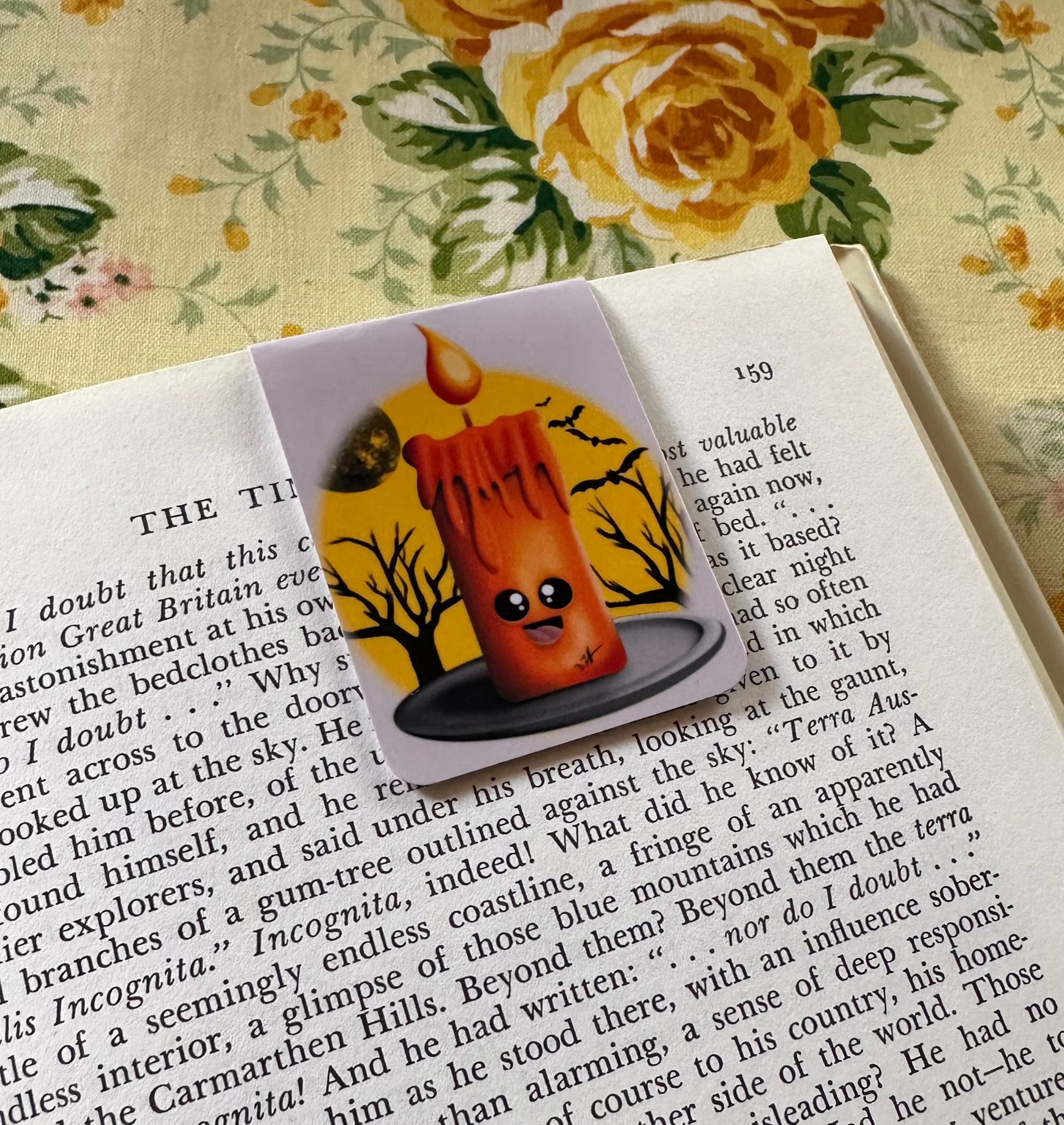 Halloween Candle Magnetic Bookmark
