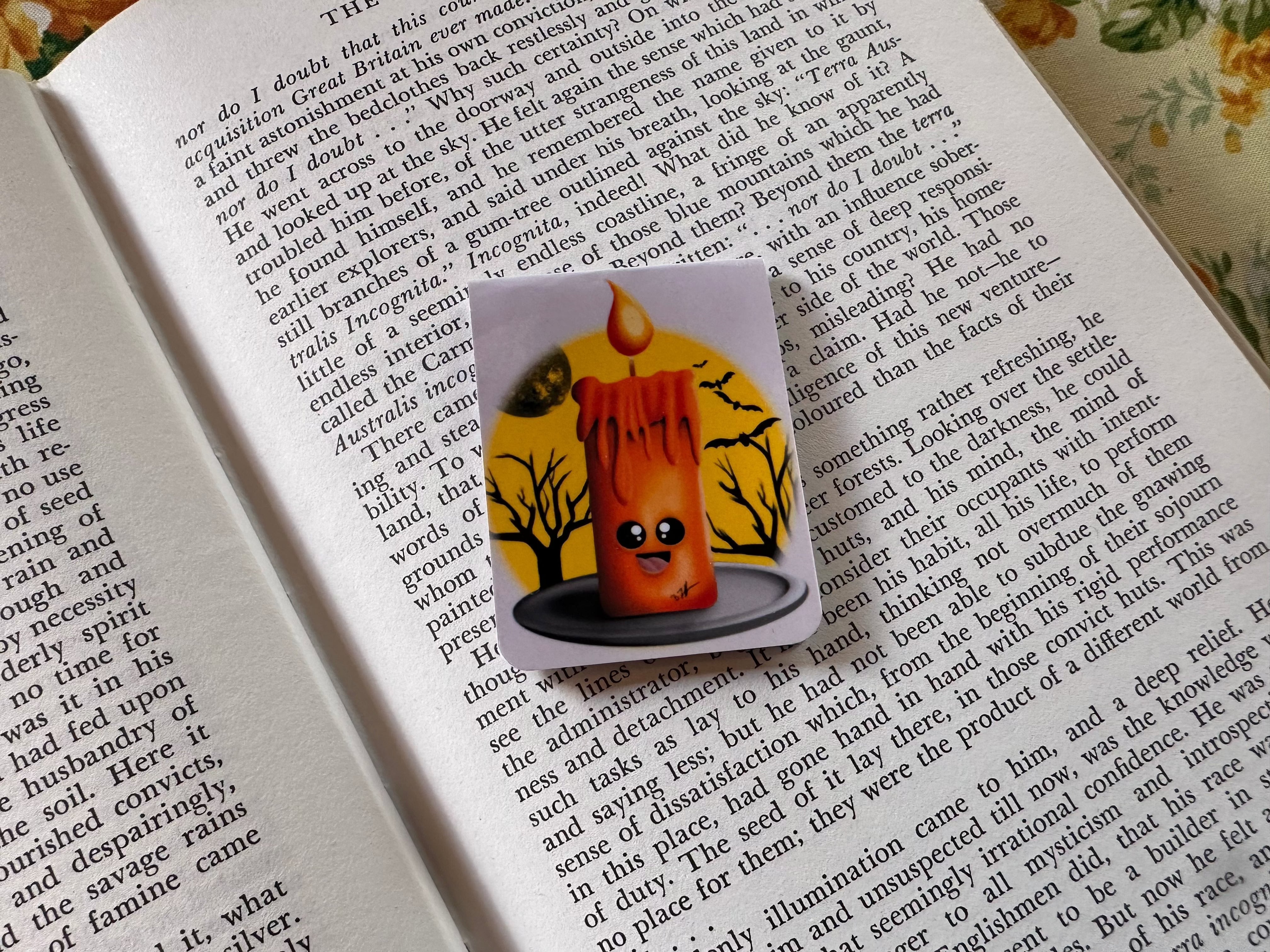 Halloween Candle Magnetic Bookmark