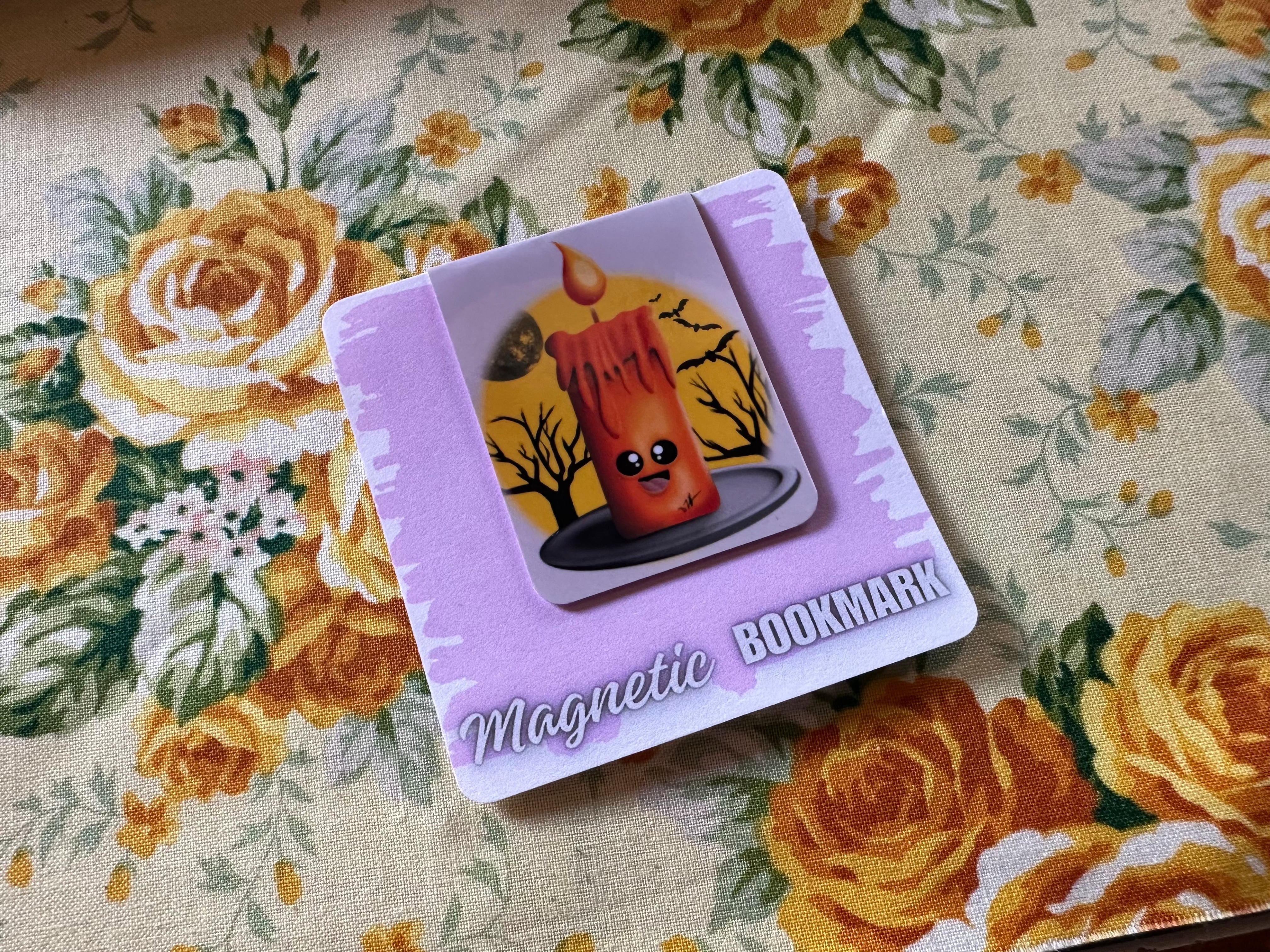 Halloween Candle Magnetic Bookmark