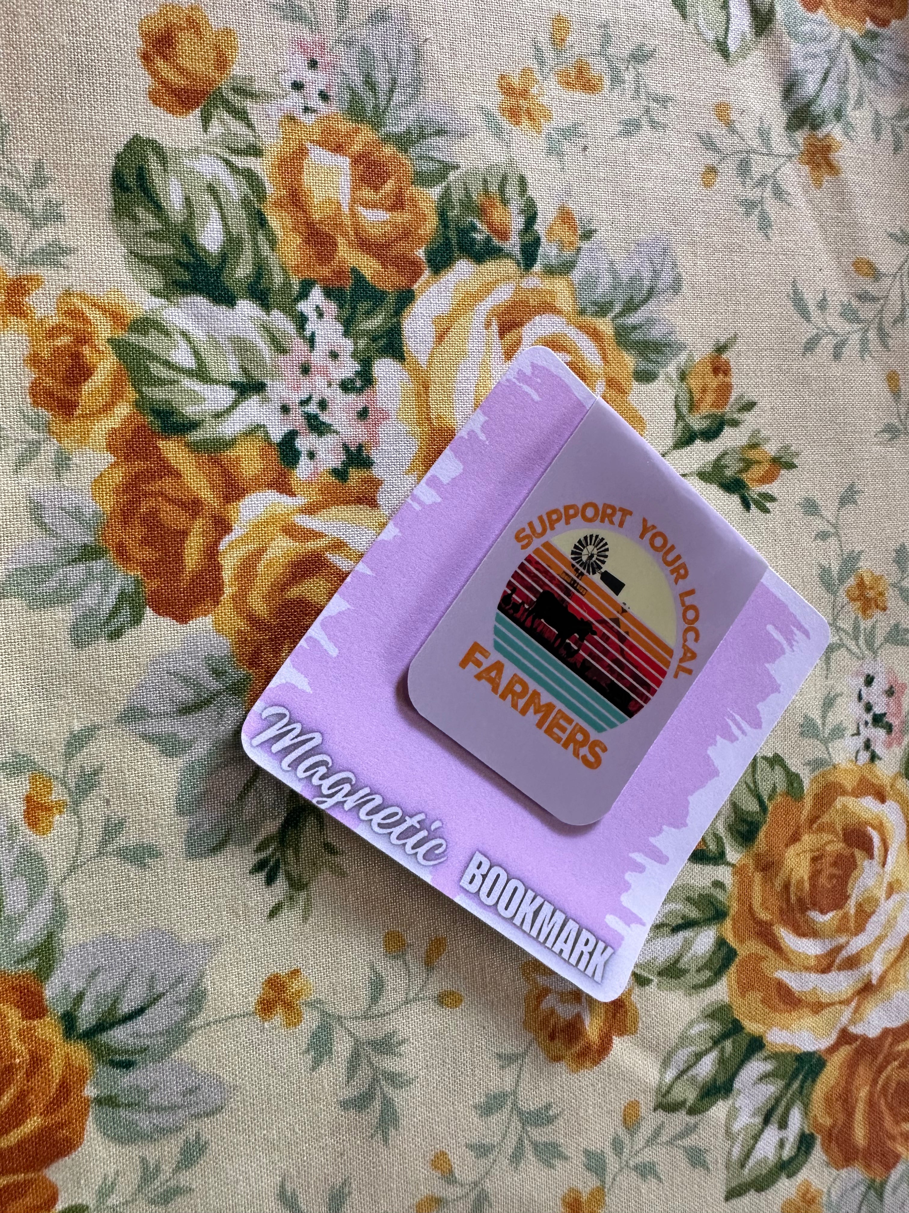 Support Your Local Farmer Magnetic Bookmark