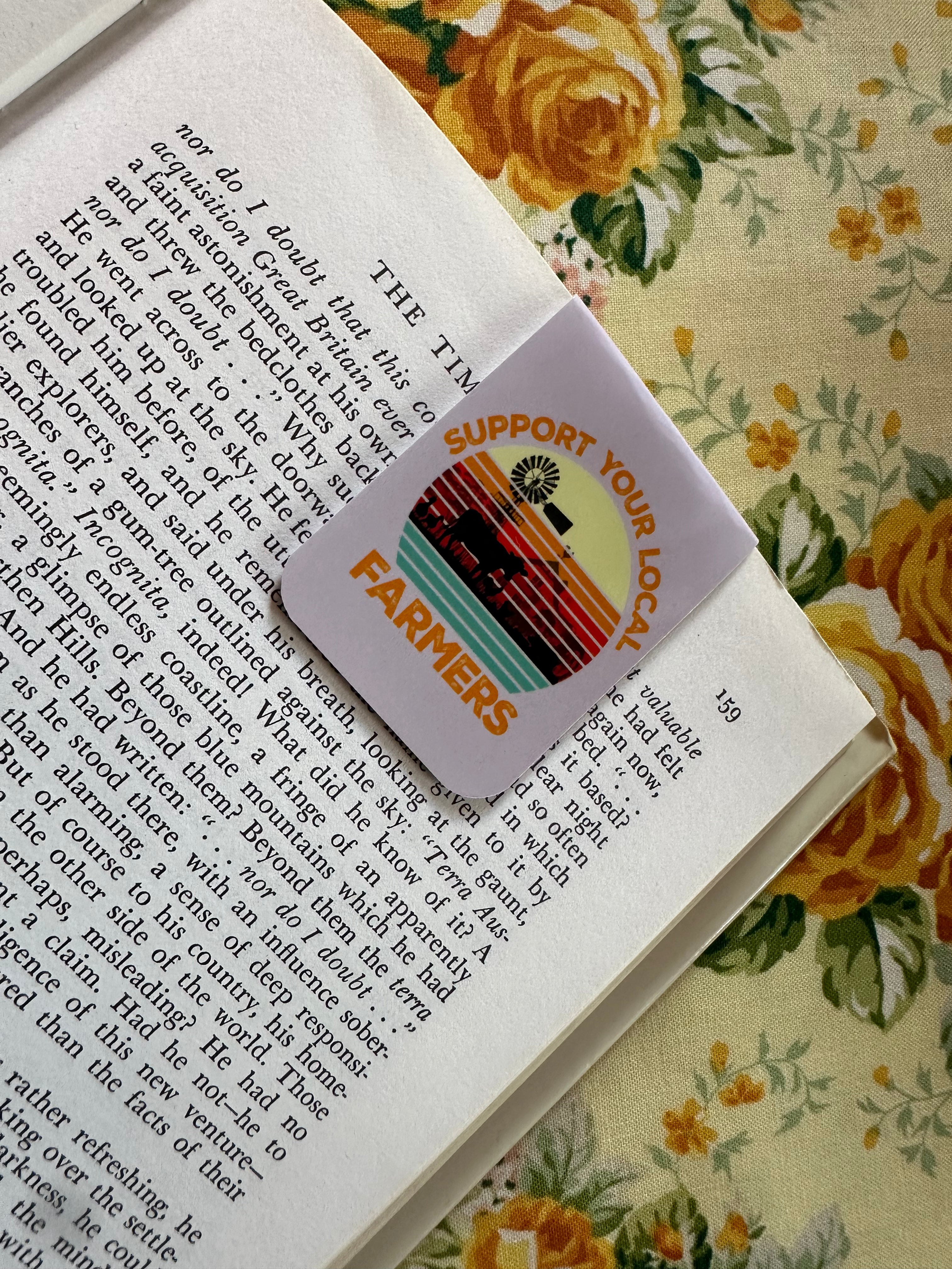 Support Your Local Farmer Magnetic Bookmark
