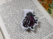 Red Rose Skeleton Hand Magnetic Bookmark