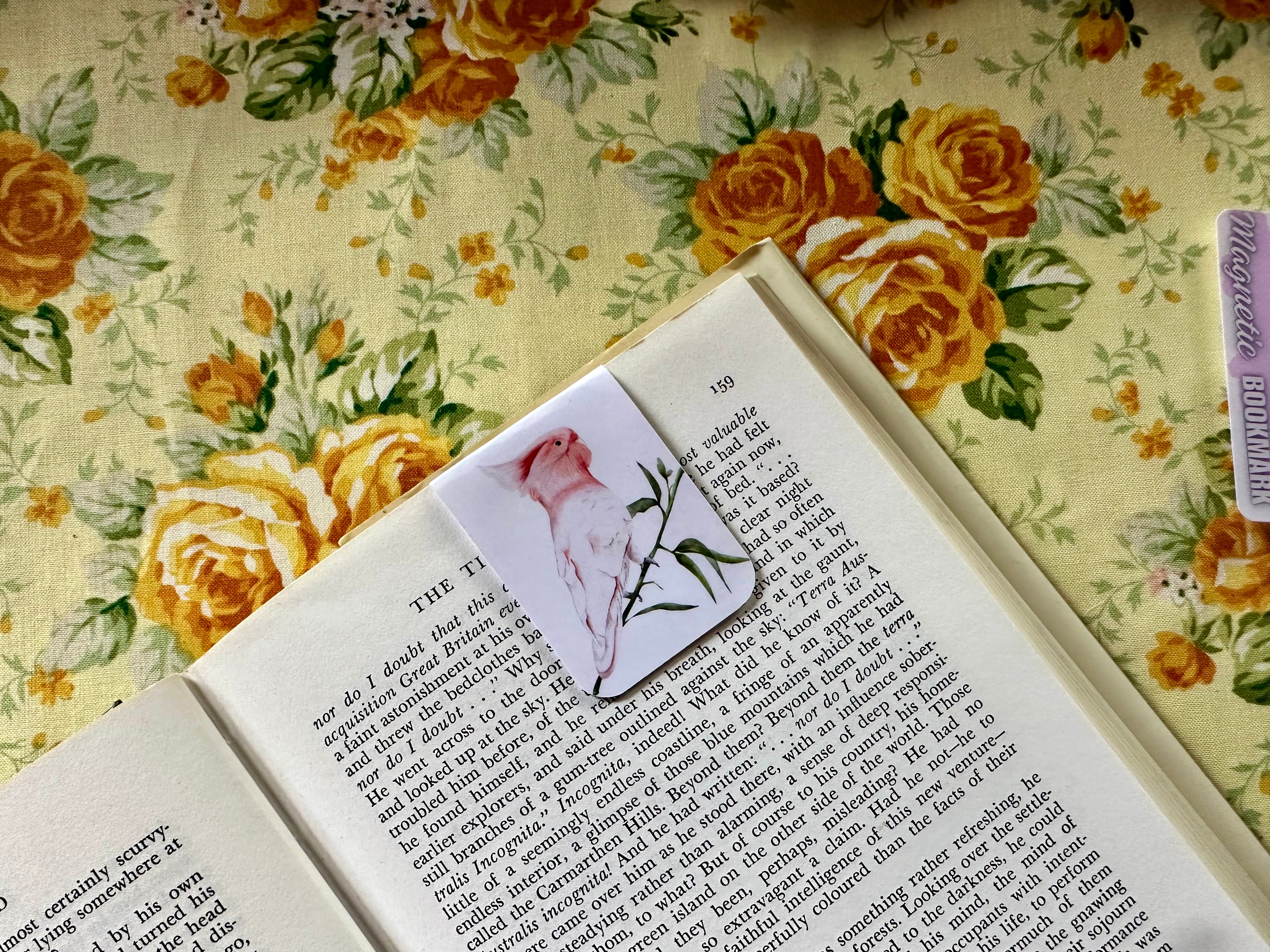 Pink Cockatoo Magnetic Bookmark