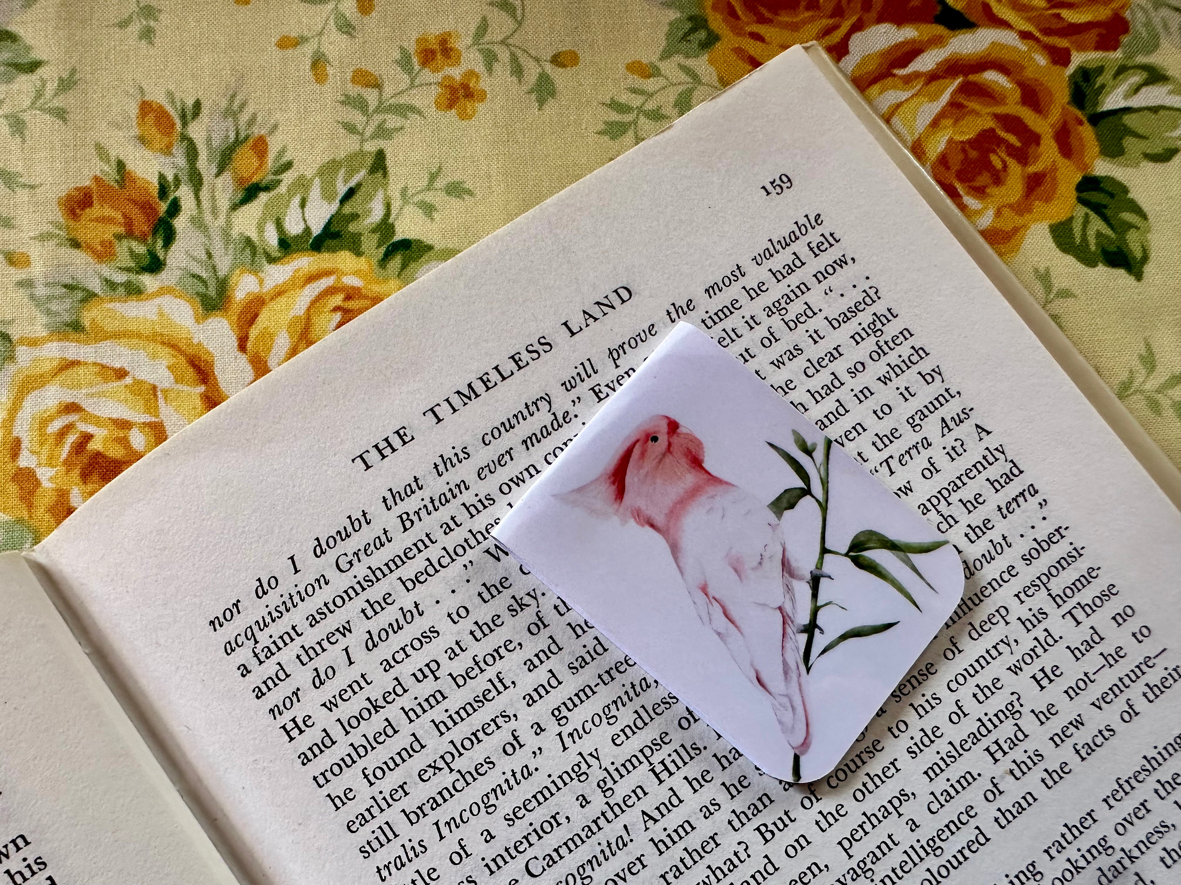 Pink Cockatoo Magnetic Bookmark