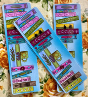 Reading More in Light Blue Traditional Bookmark