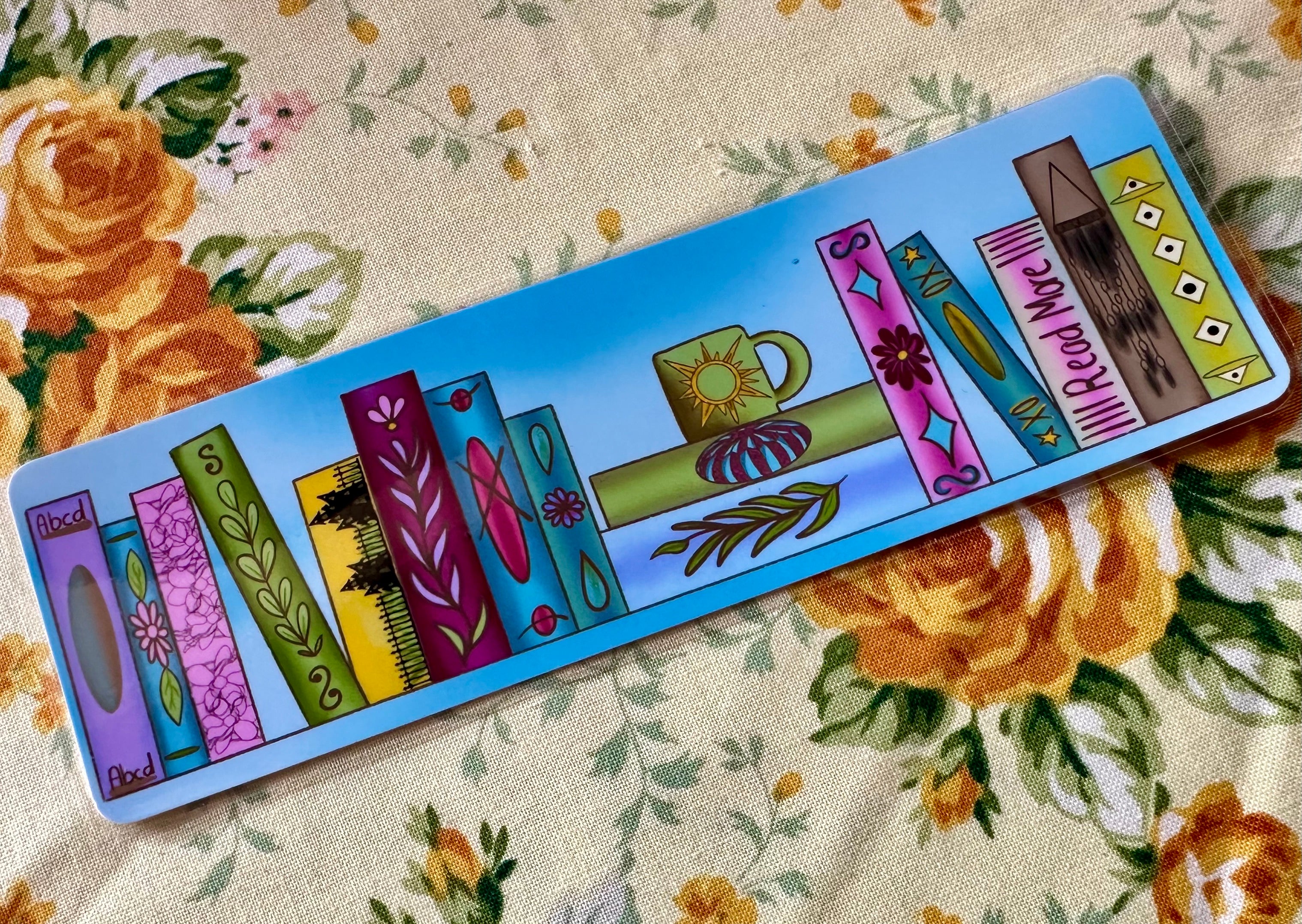 Reading More in Light Blue Traditional Bookmark