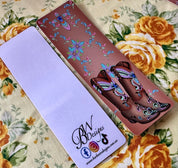 Western Boots Coloured Traditional Bookmark