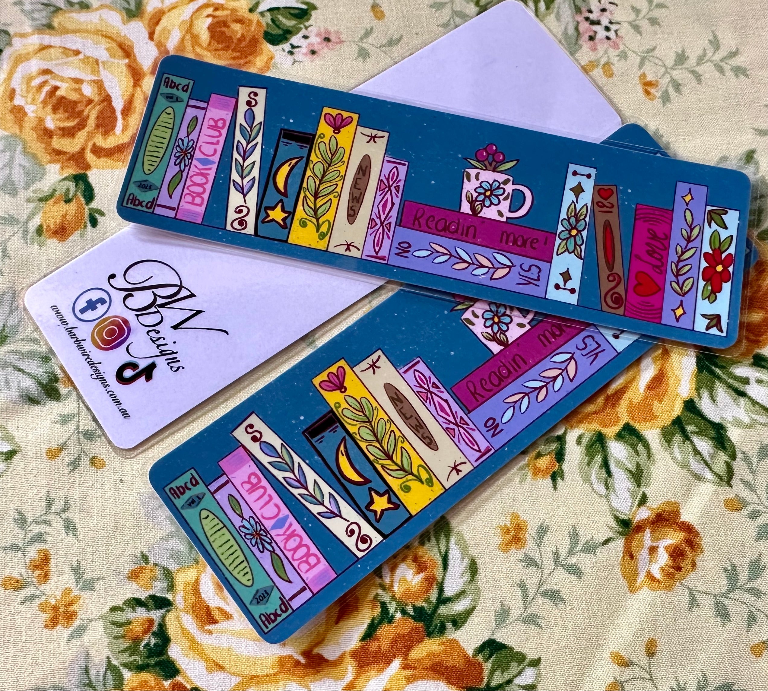 Reading More in Blue Traditional Bookmark