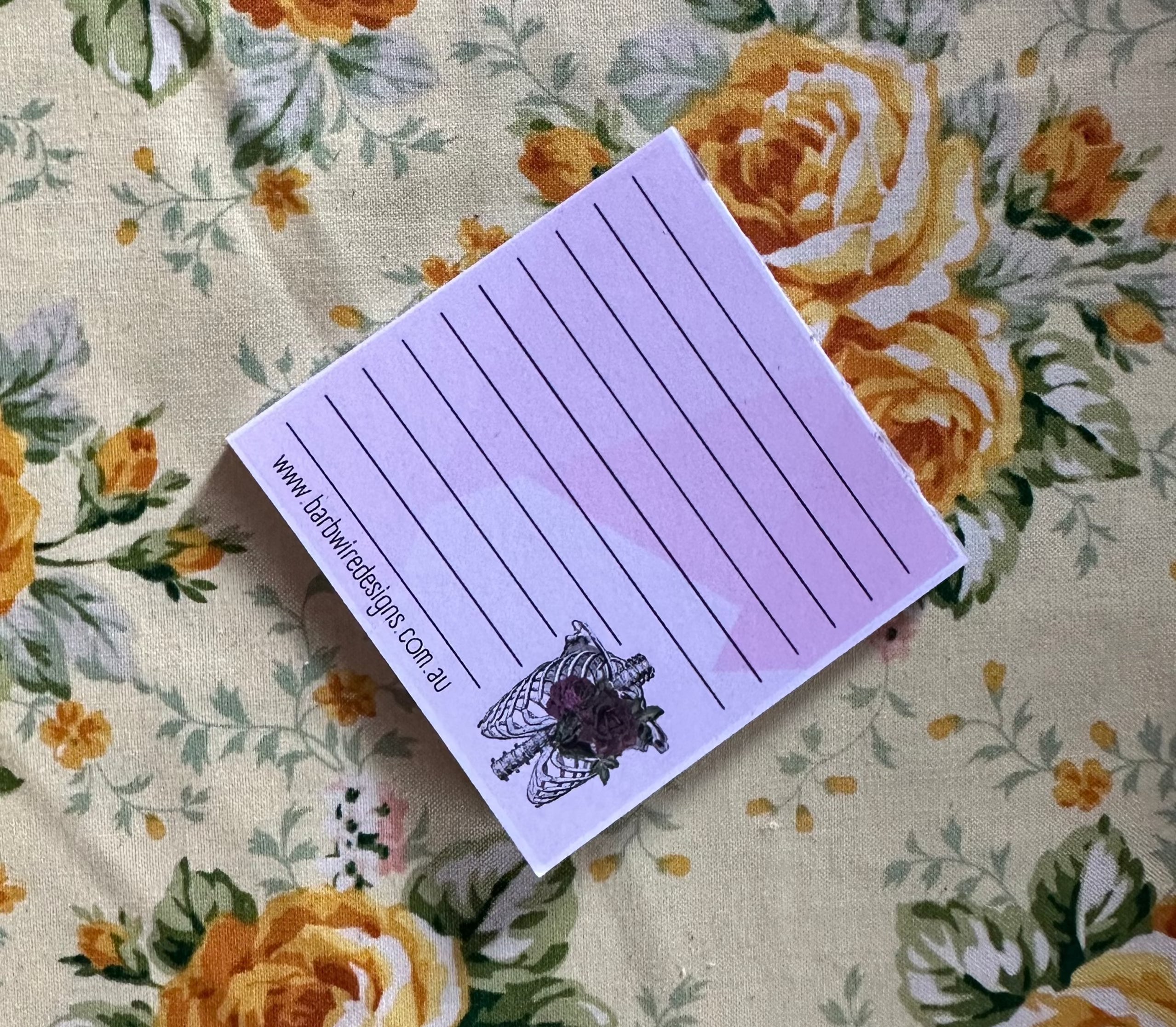 Skeleton Red Roses Memo Pad