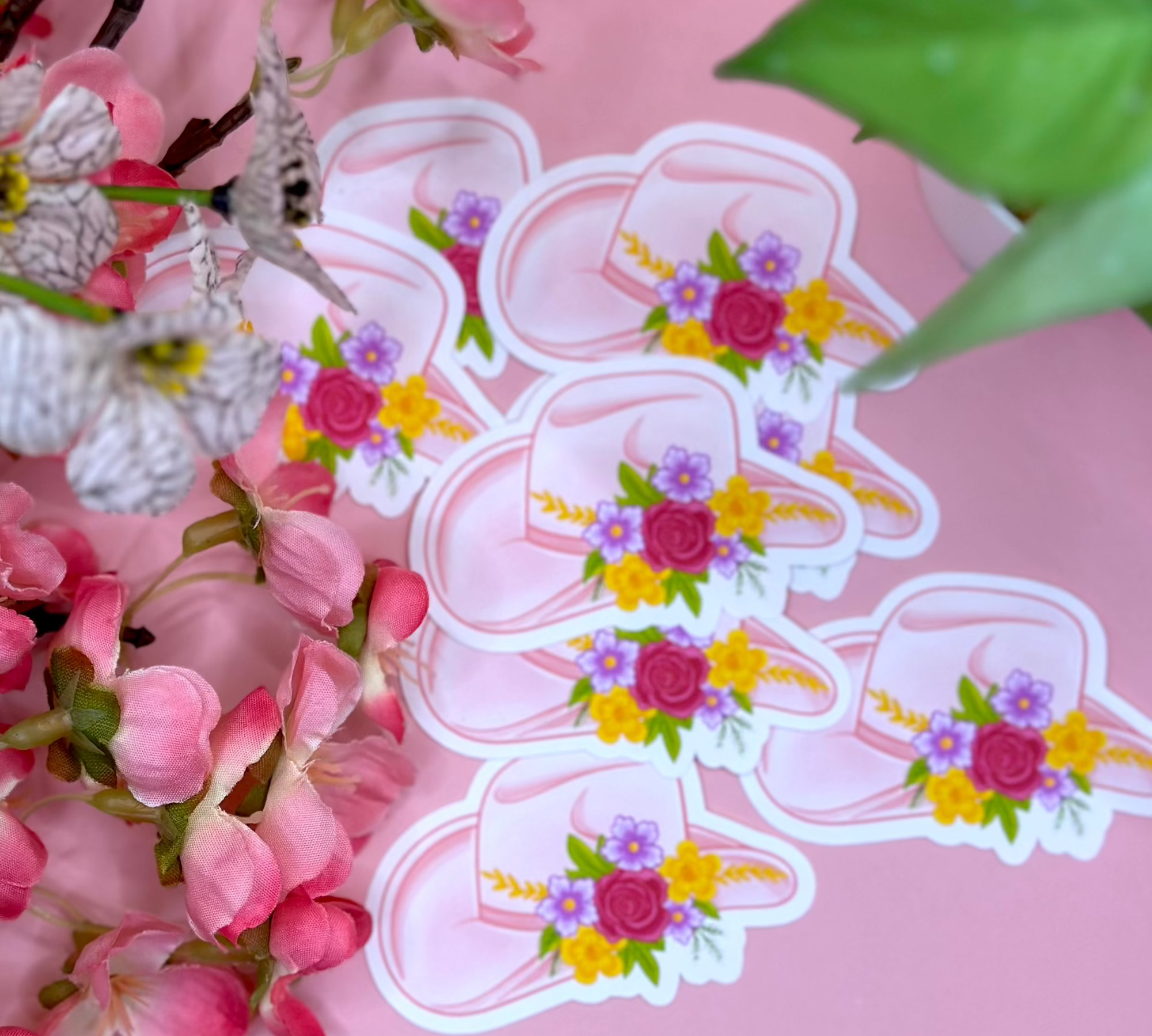 Western Hat Vinyl Sticker Barb Wire Designs