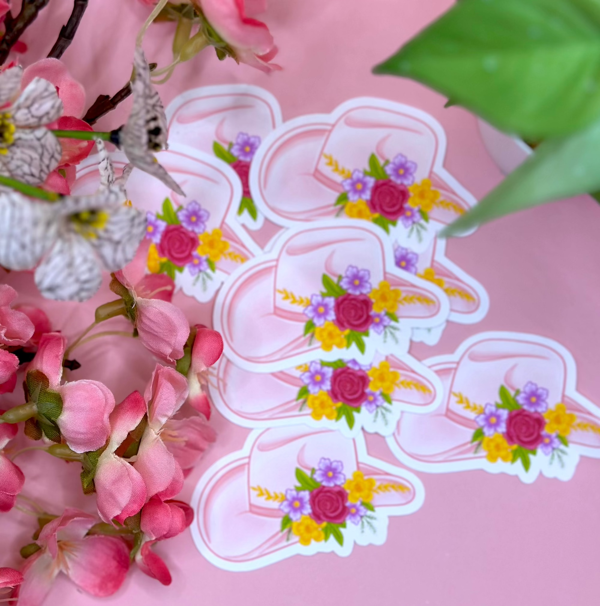 Western Hat Vinyl Sticker Barb Wire Designs