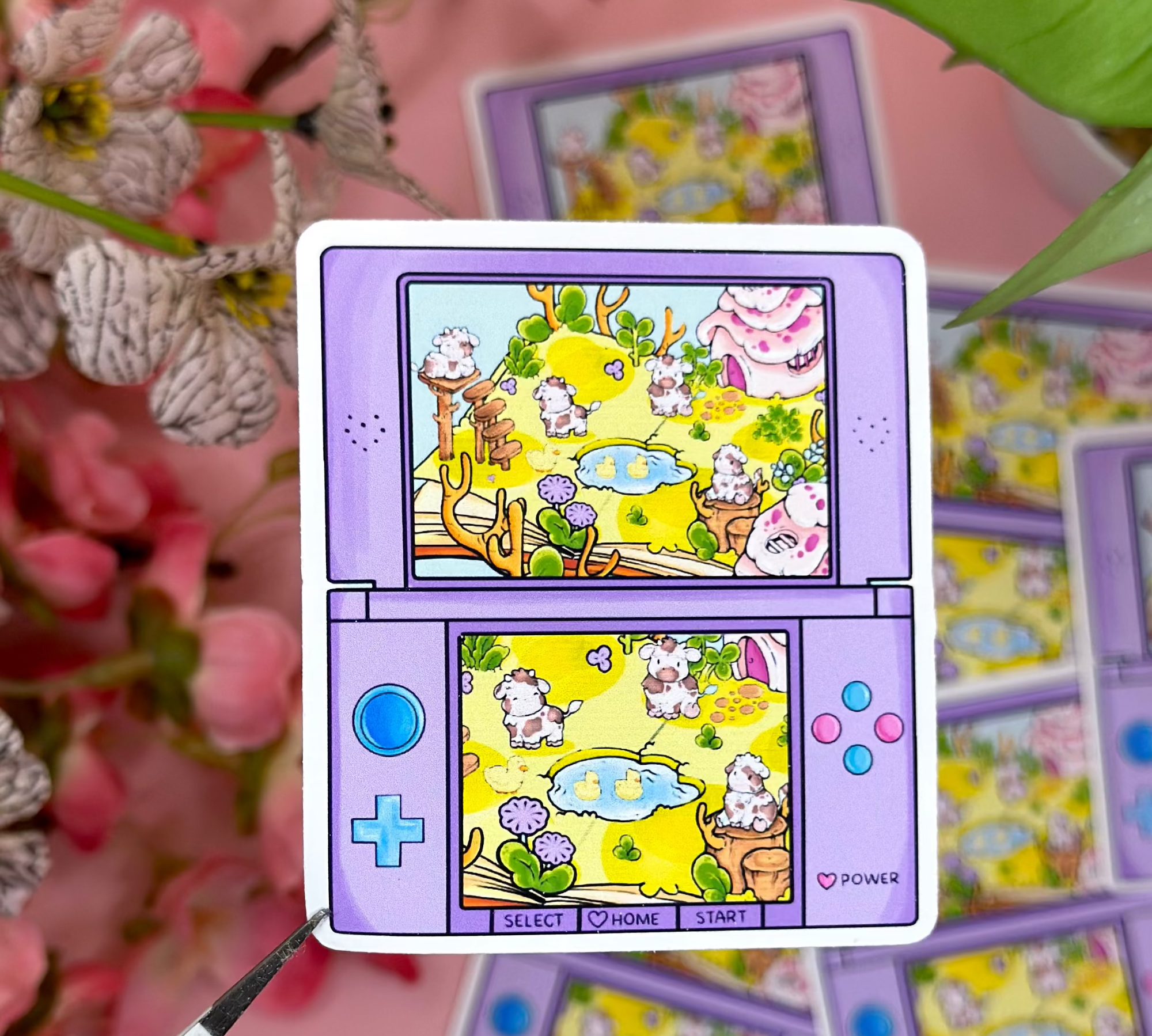 Gameboy Vinyl Sticker Barb Wire Designs