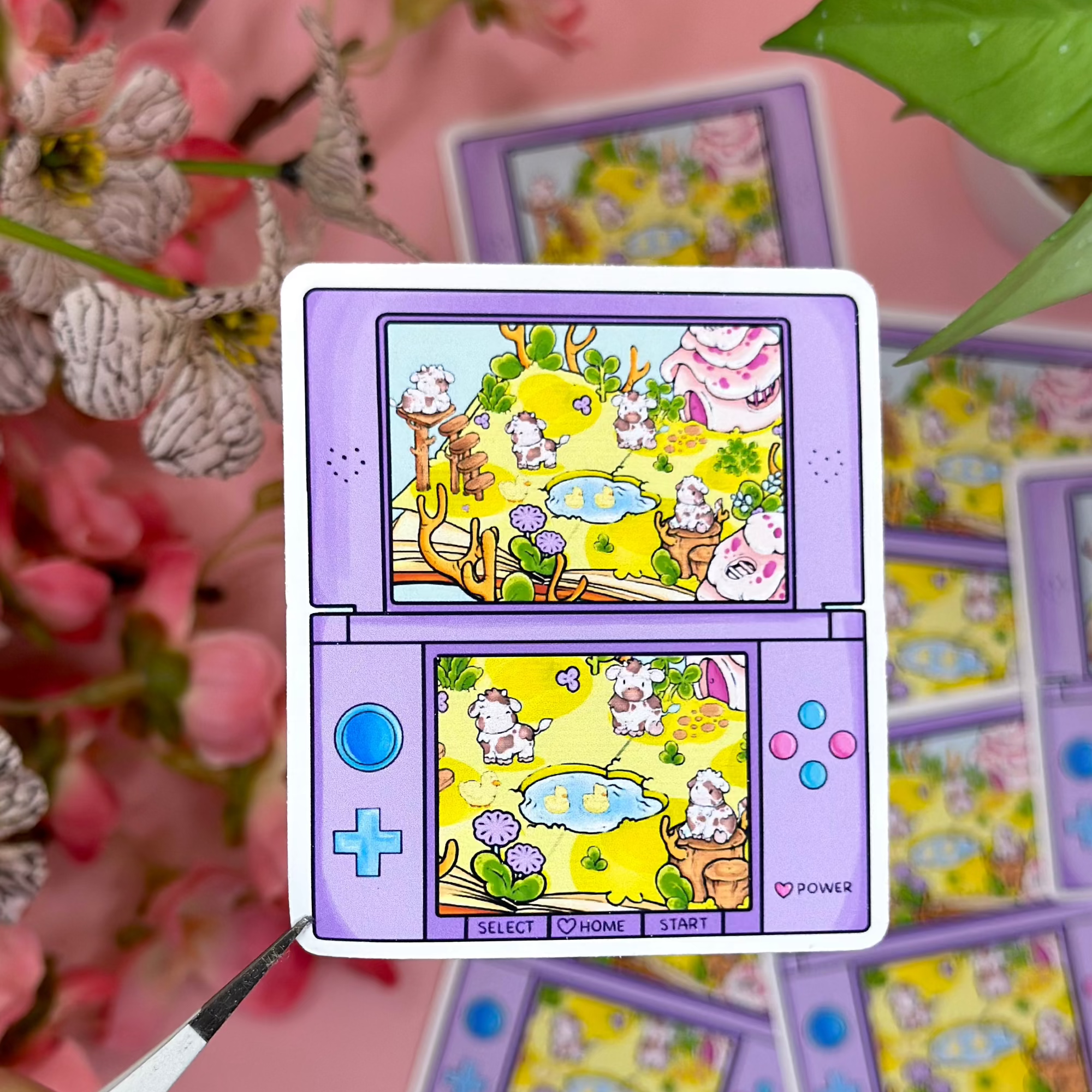 Gameboy Vinyl Sticker Barb Wire Designs