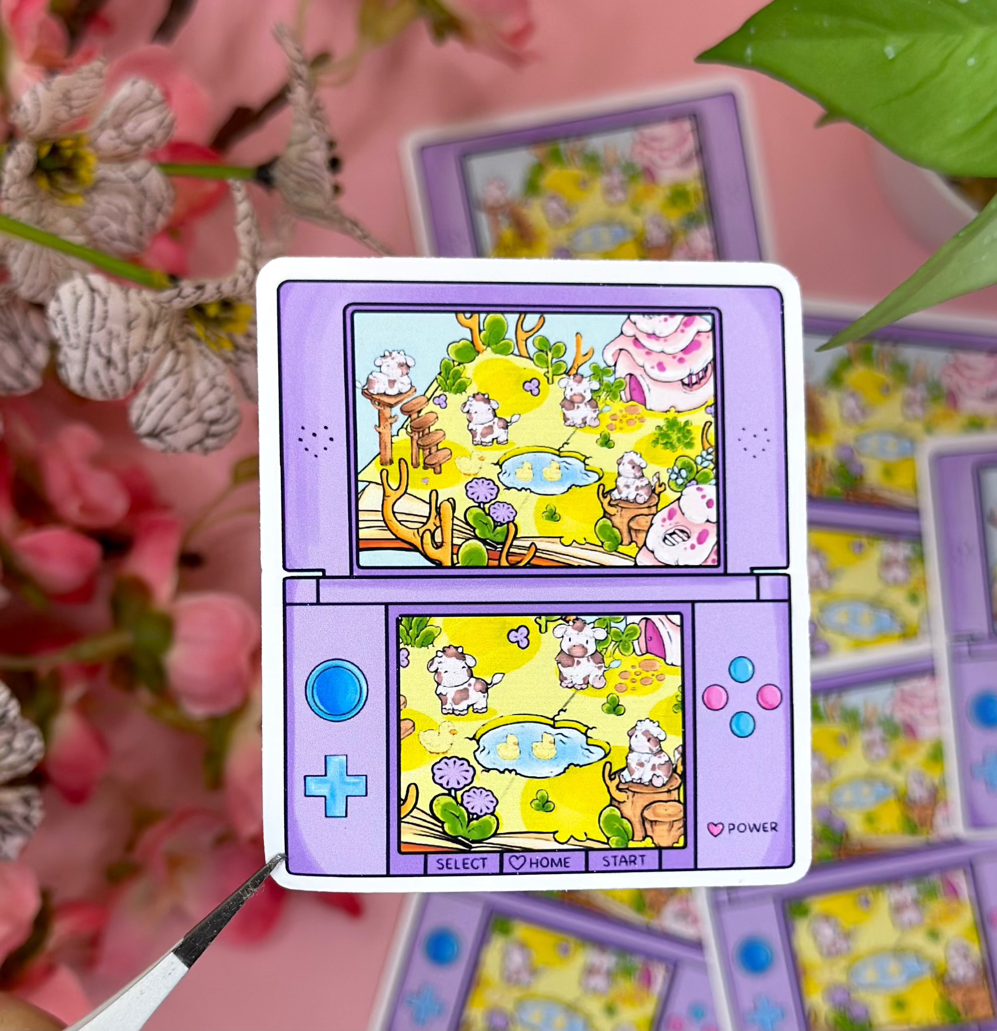 Gameboy Vinyl Sticker Barb Wire Designs