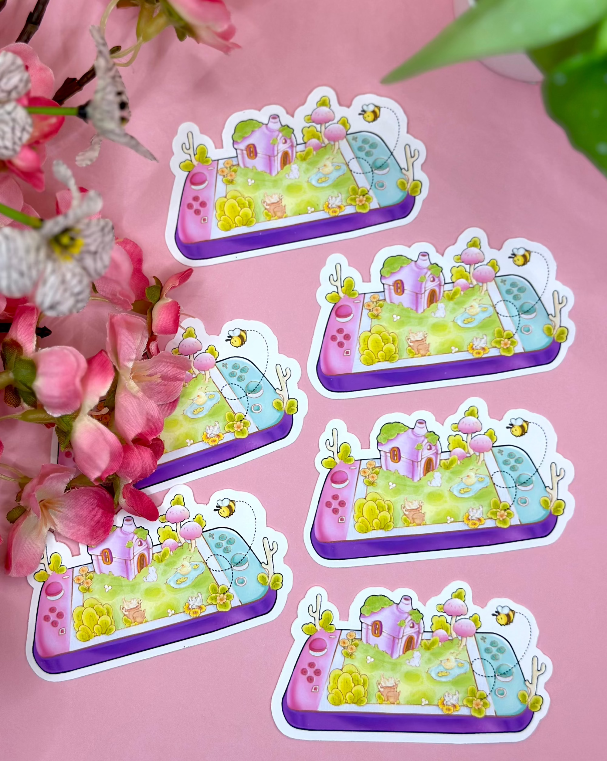 Switch Game Scenery Vinyl Sticker Barb Wire Designs