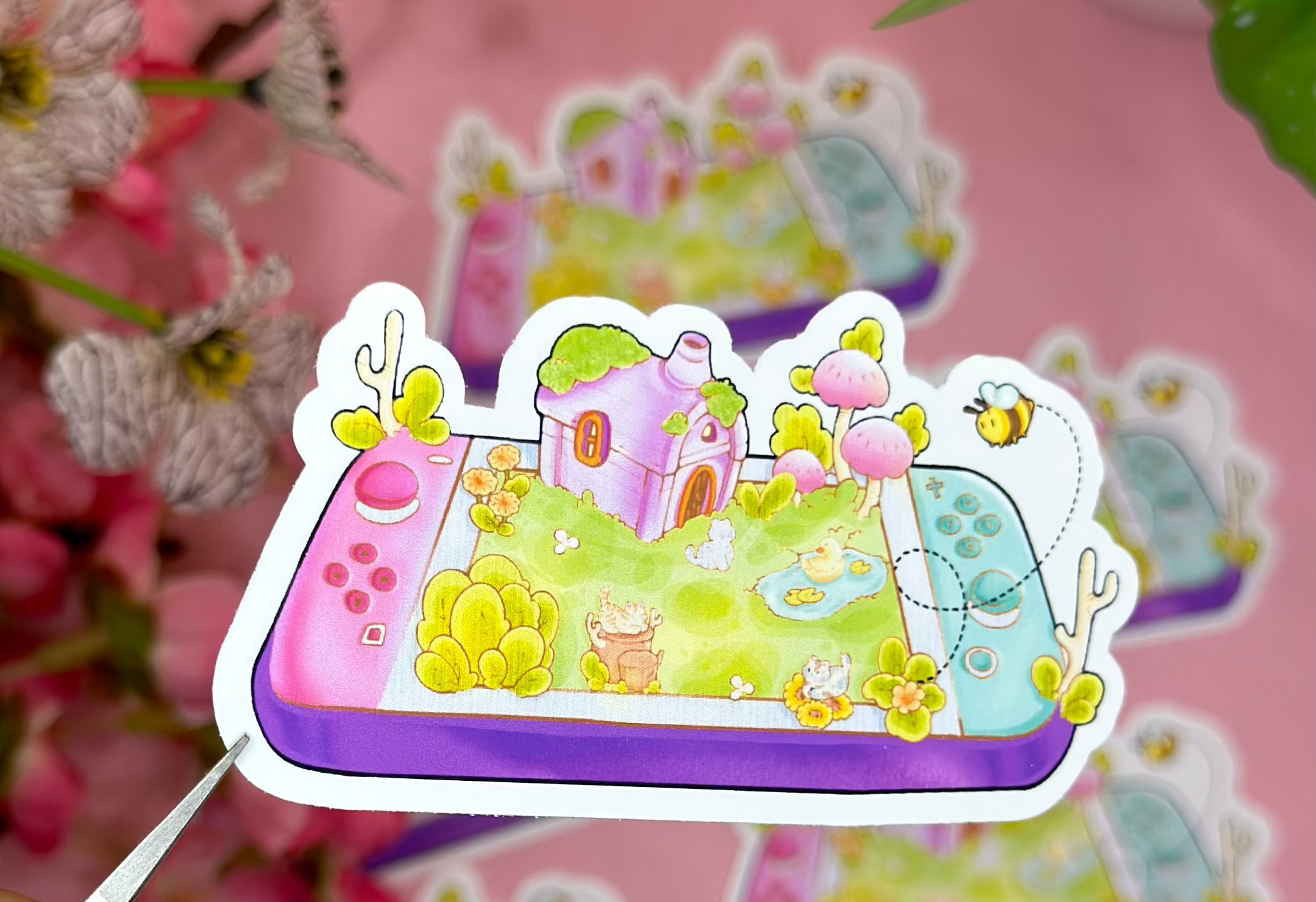 Switch Game Scenery Vinyl Sticker Barb Wire Designs