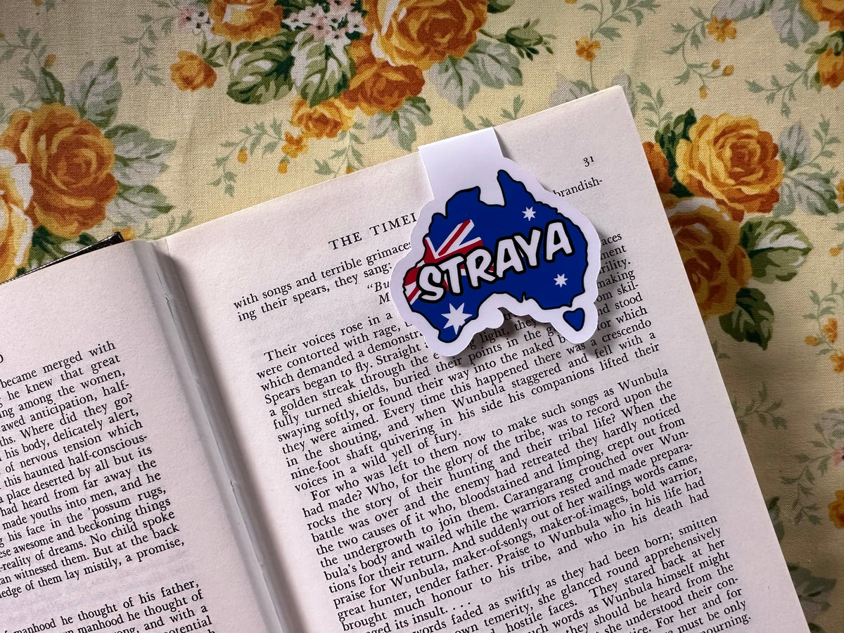 Straya Flag Map Magnetic Bookmark Barb Wire Designs