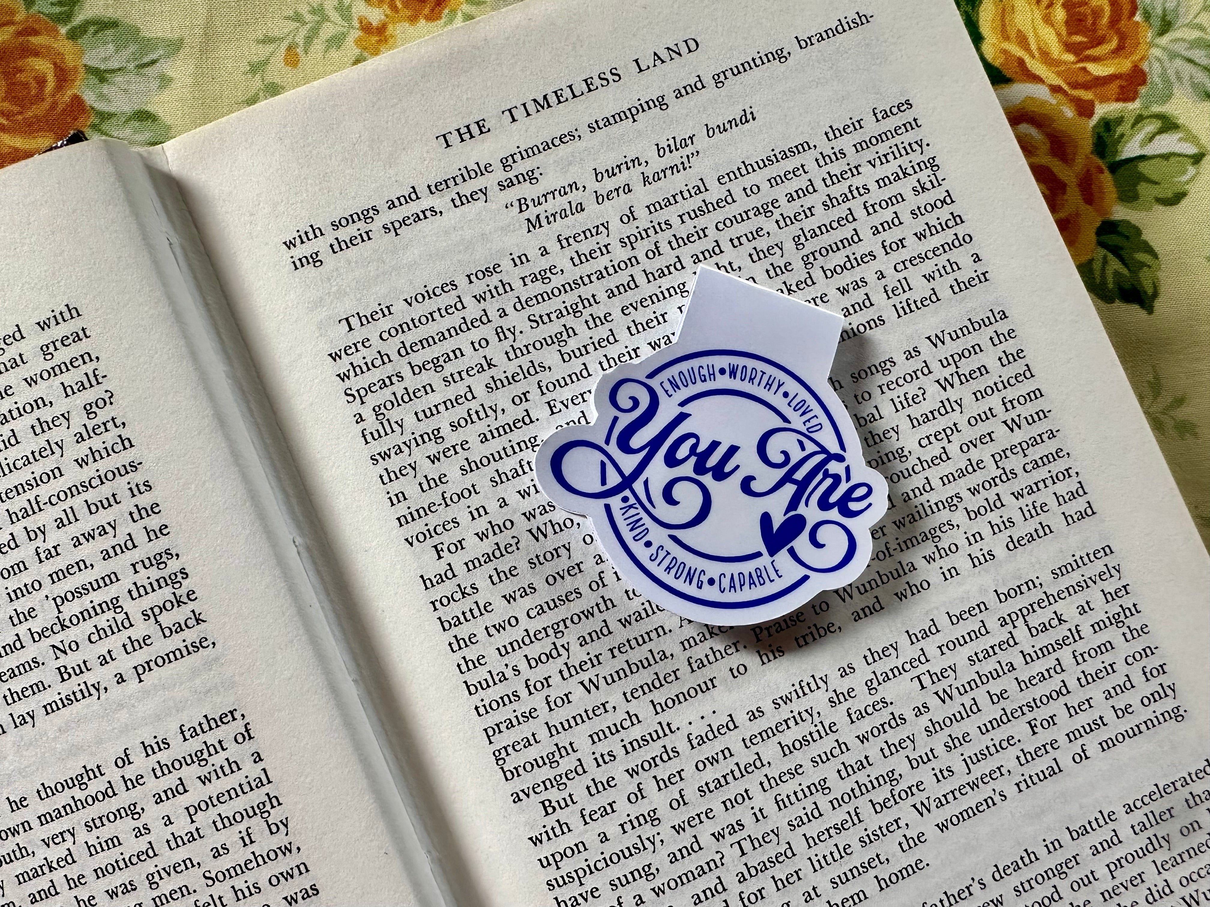 You Are Enough Magnetic Bookmark Barb Wire Designs