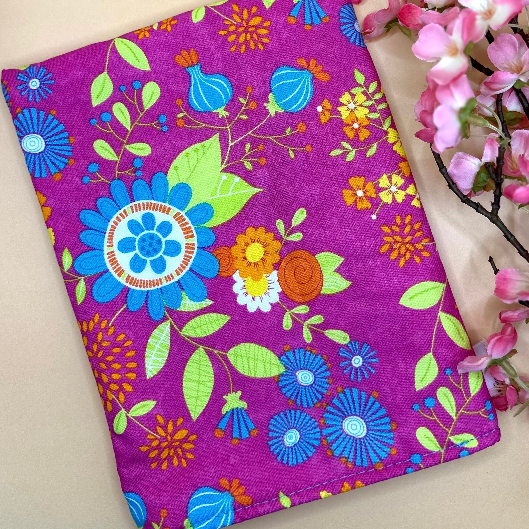 Handmade Large Sized Colourful Book Sleeve - Barb Wire Designs