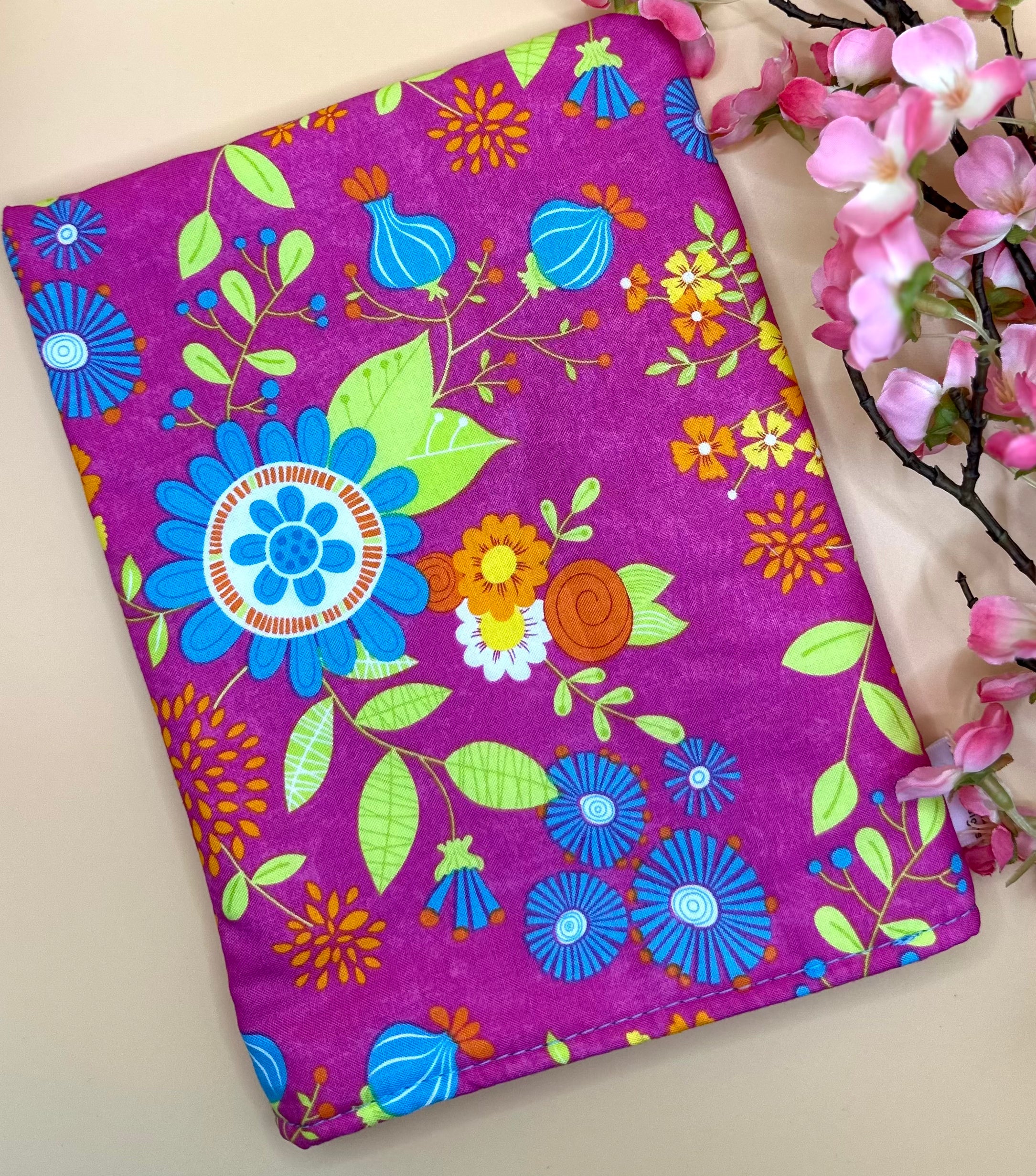 Handmade Large Sized Colourful Book Sleeve - Barb Wire Designs