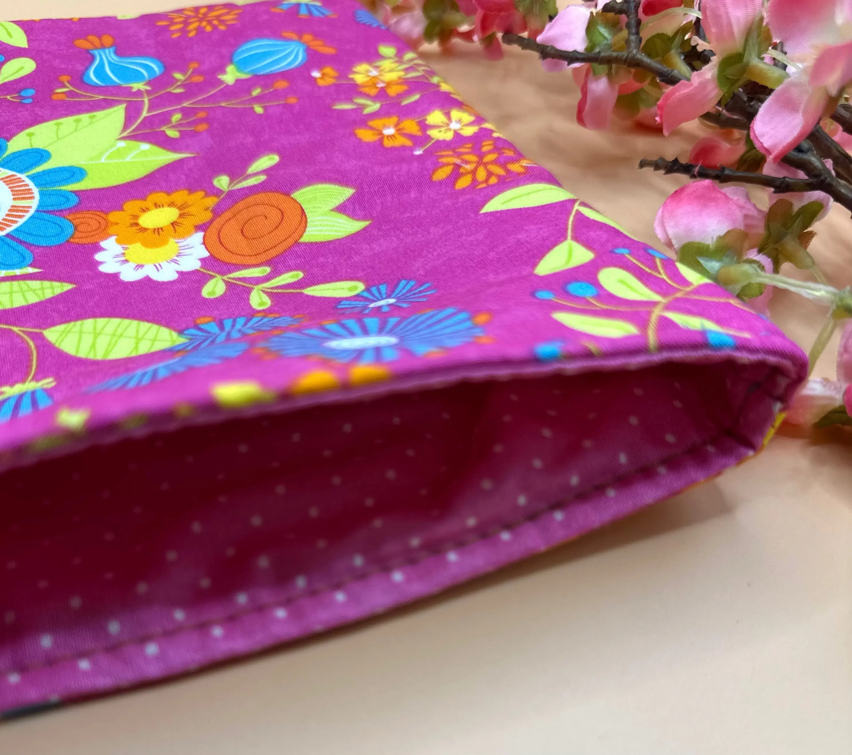 Handmade Medium Sized Colourful Book Sleeve Barb Wire Designs