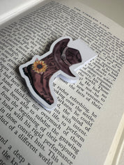 Sunflower boots hat Magnetic Bookmark