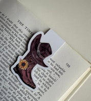 Sunflower boots hat Magnetic Bookmark