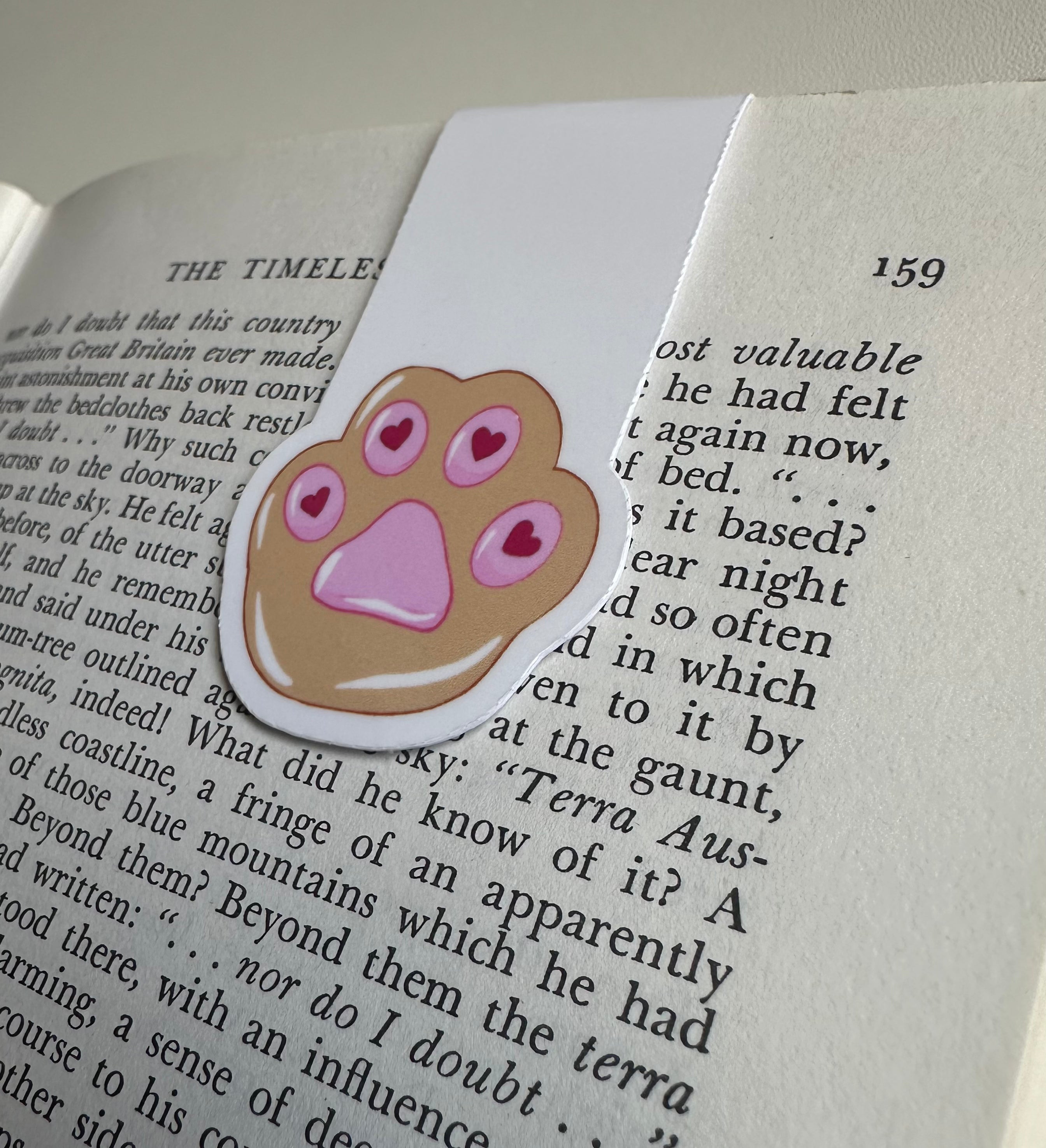 Paw Print Magnetic Bookmark