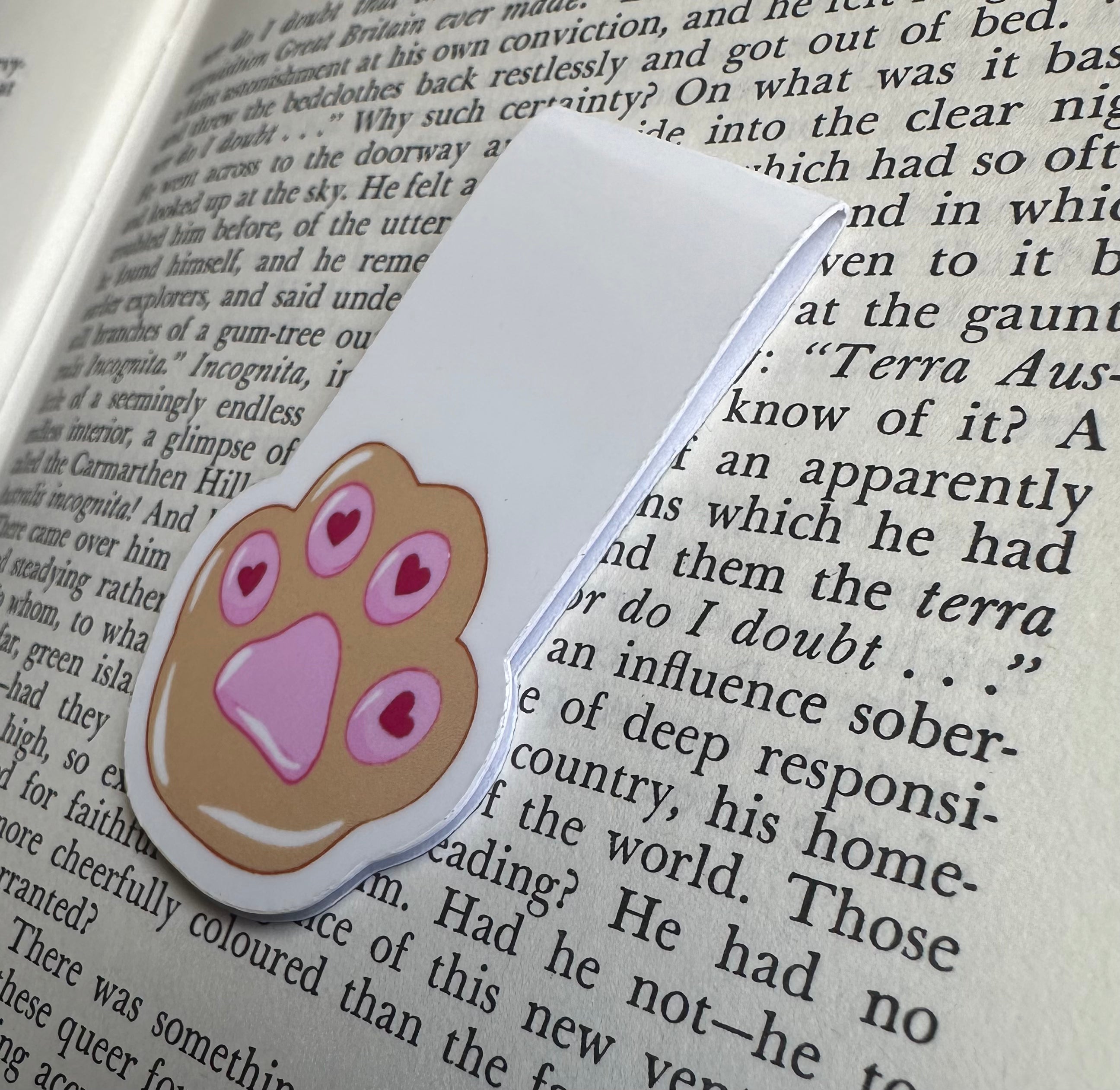 Paw Print Magnetic Bookmark