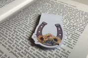 Sunflower Horse Shoe Magnetic Bookmark