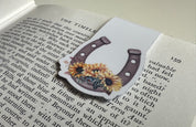 Sunflower Horse Shoe Magnetic Bookmark