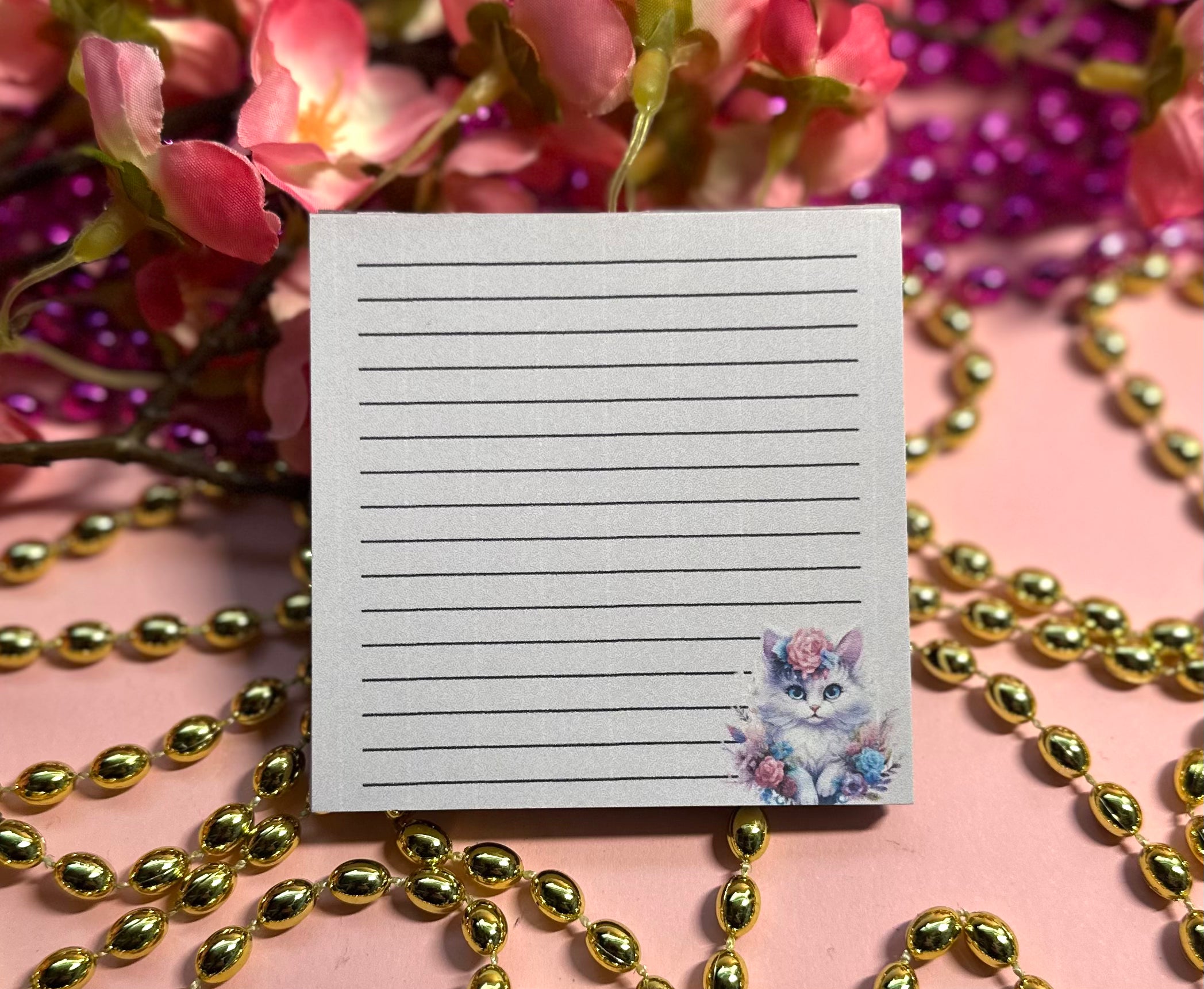 Limited Edition Mystic Flower Cat Stationery Pack My Store
