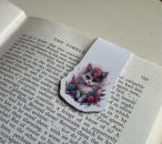Mystic Floral Cat Magnetic Bookmark